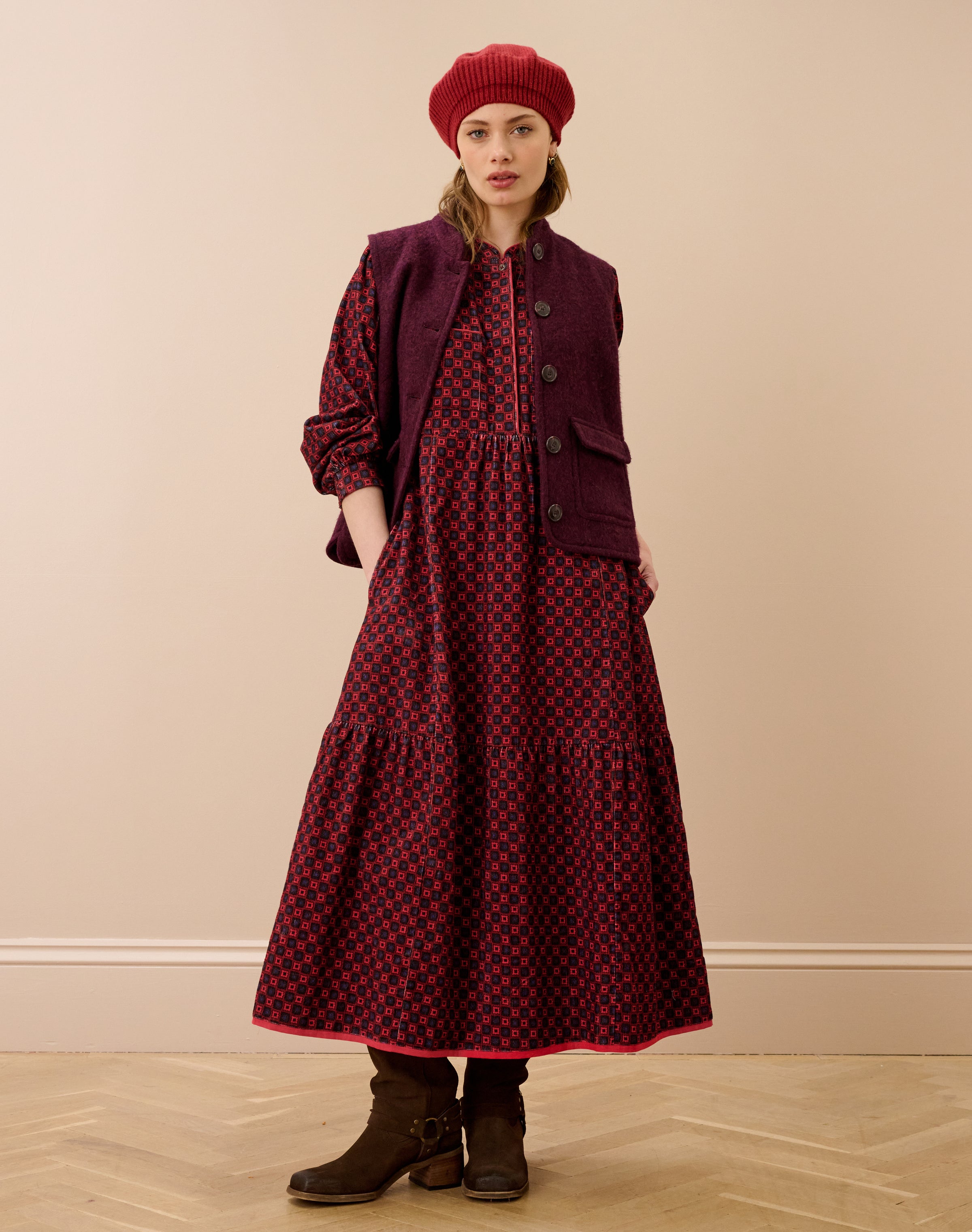 Organic Corduroy Shirt Dress
