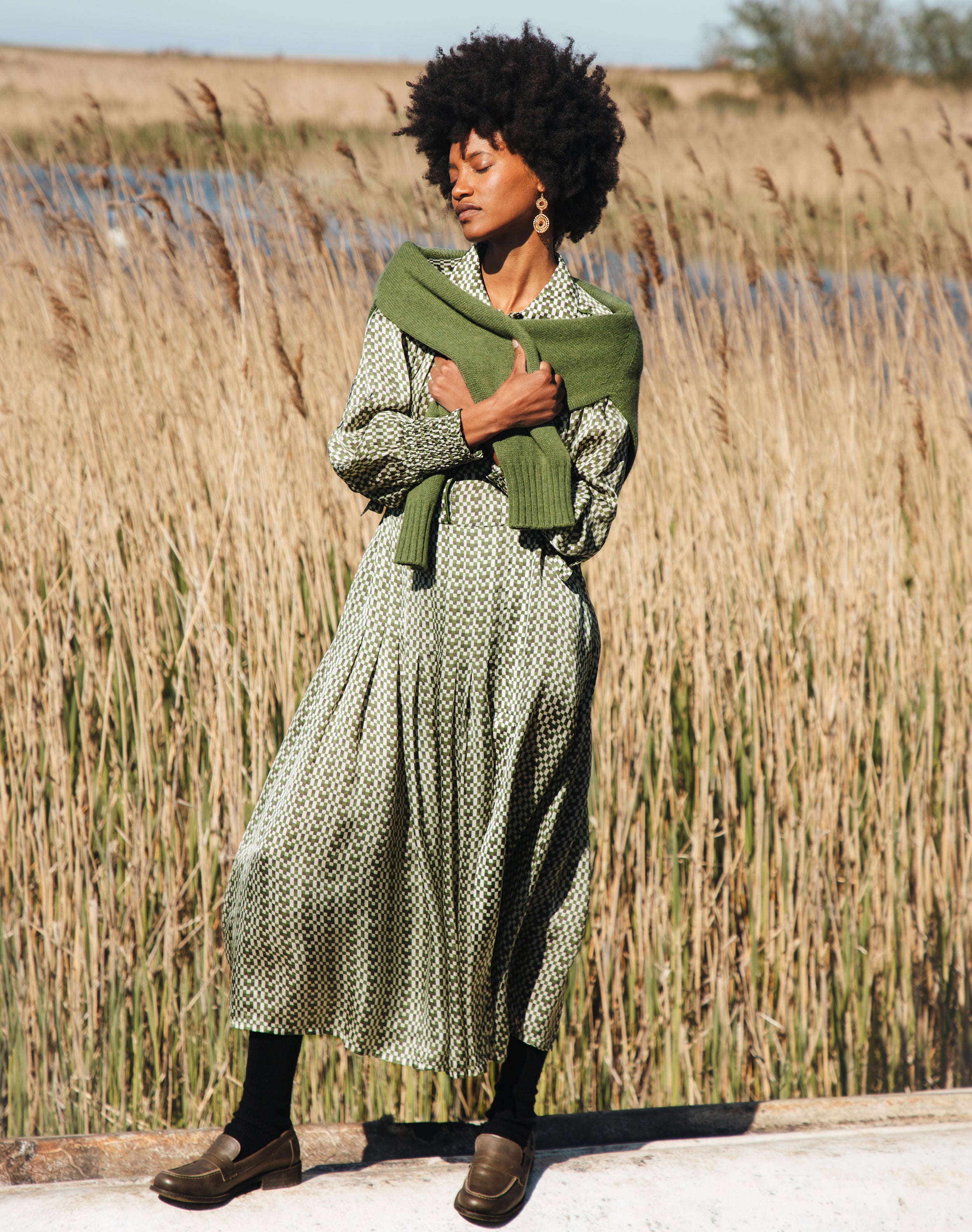 Checkerboard Shirtdress