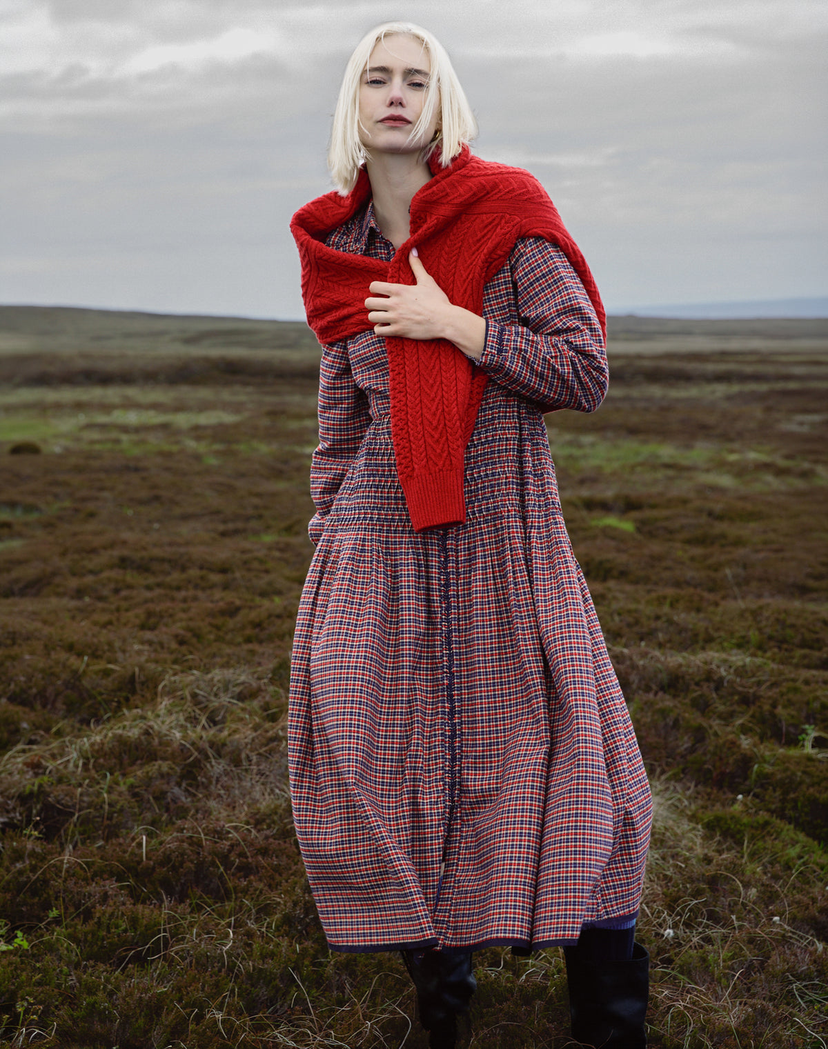 Pilgrim Collar Mini Check Dress