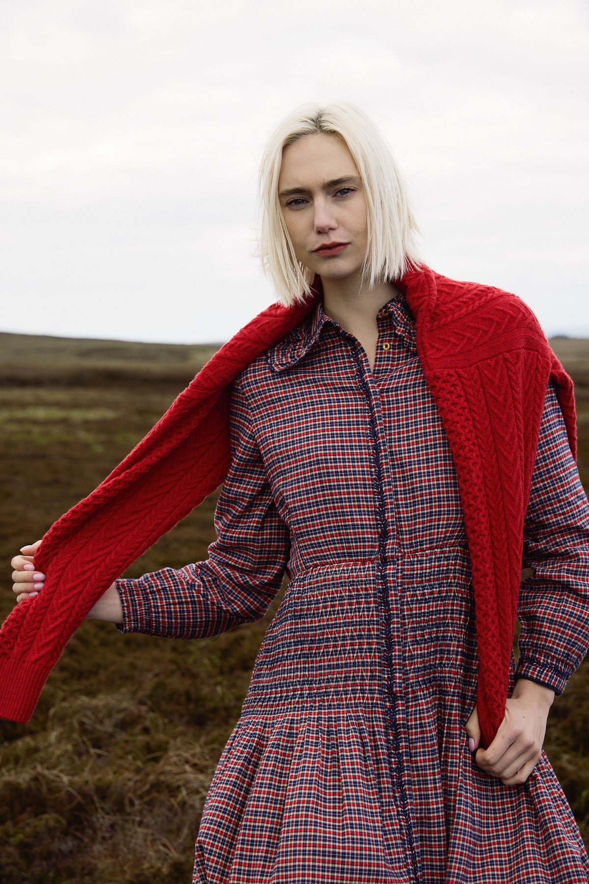 Pilgrim Collar Mini Check Dress