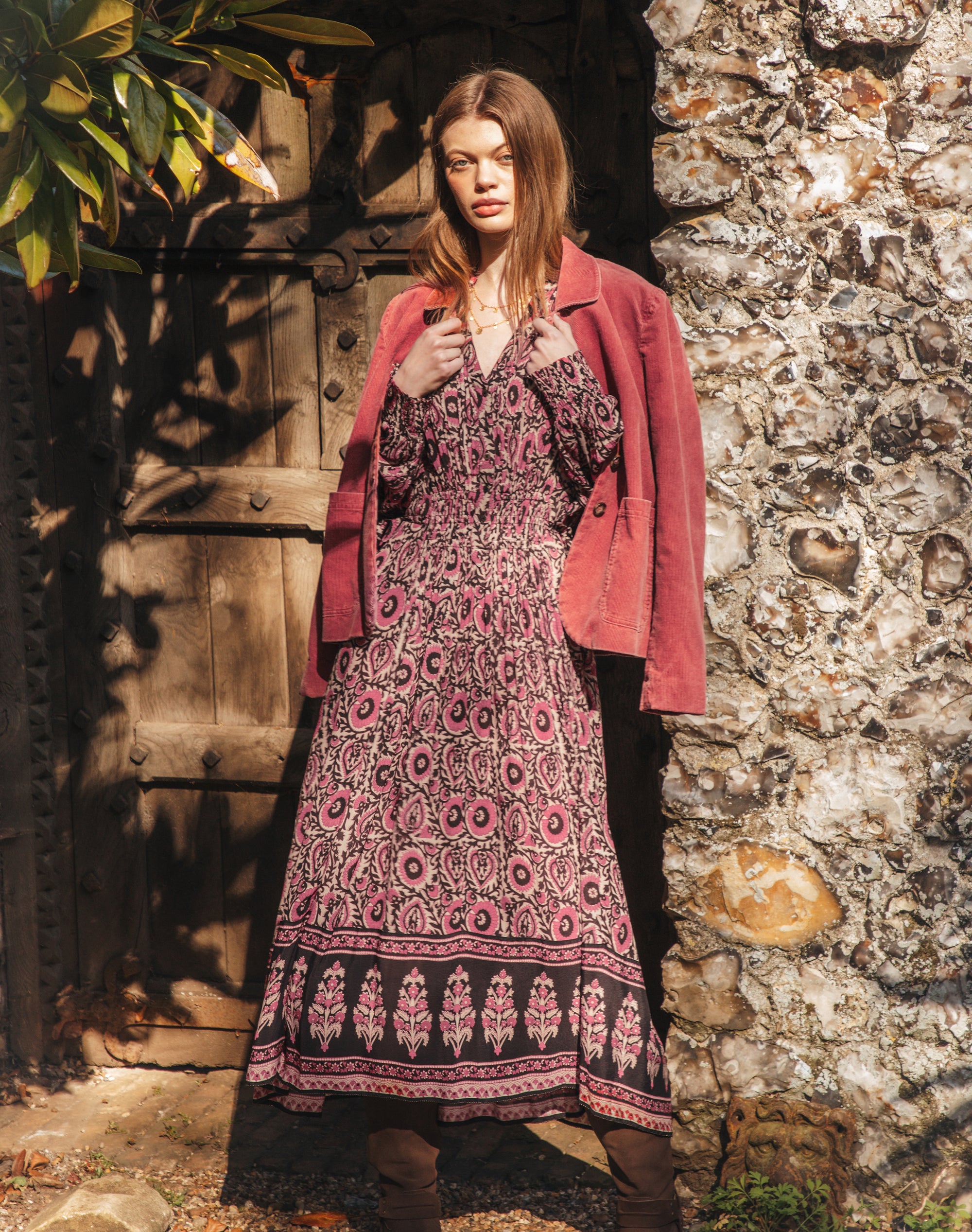 Block Print Shirt Dress