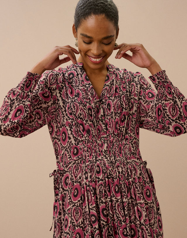 Block Print Shirt Dress