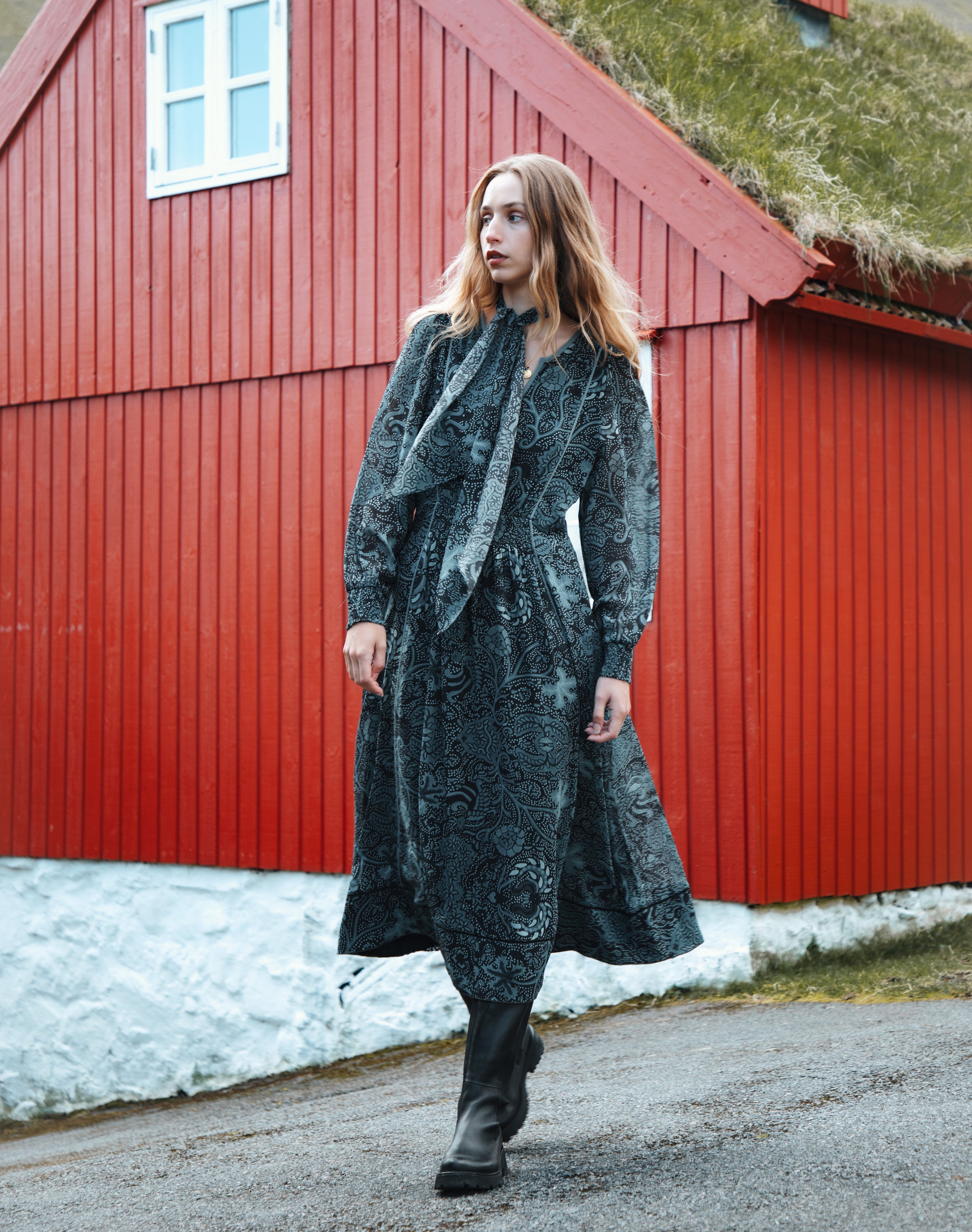Silk Batik Print Dress