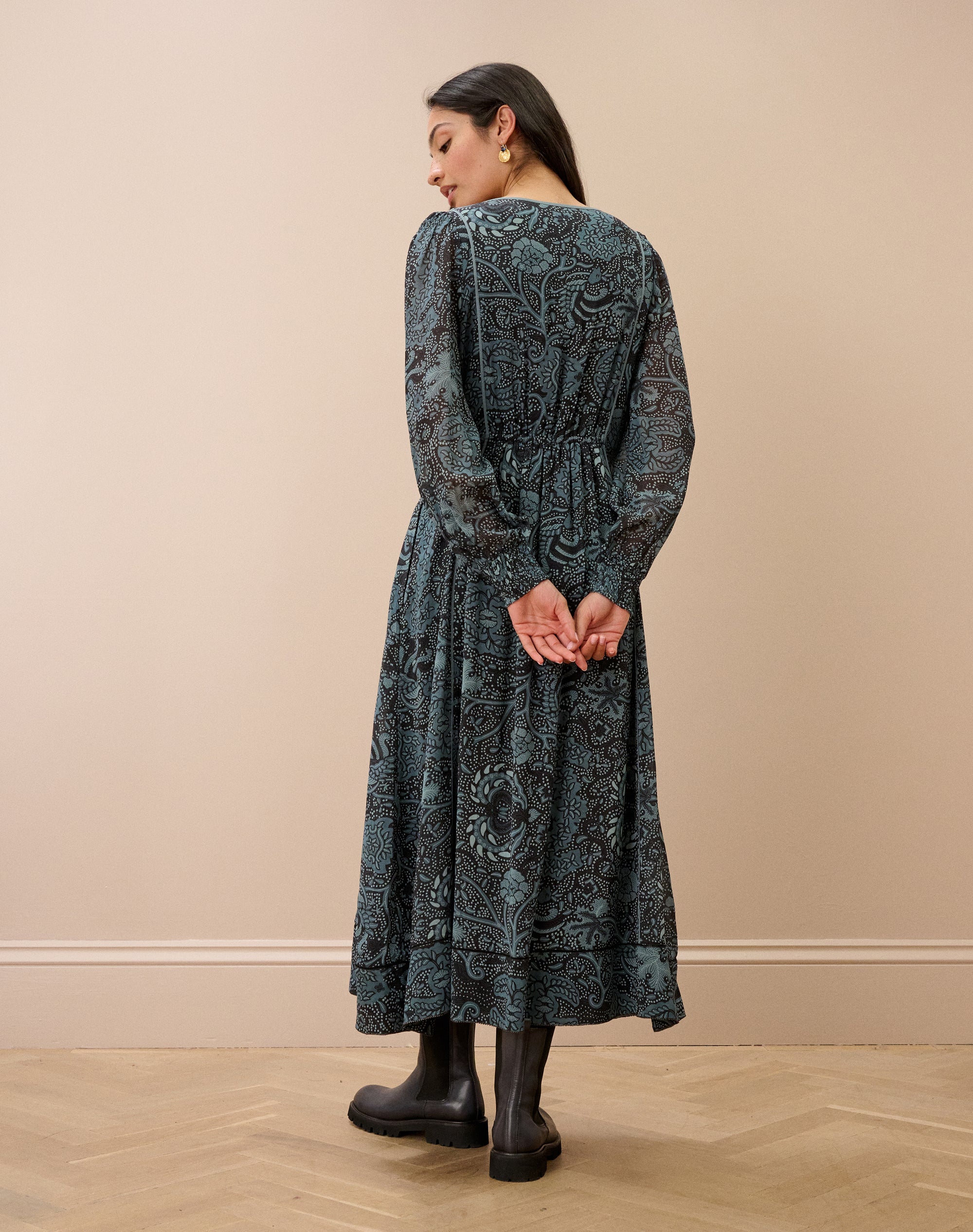 Silk Batik Print Dress