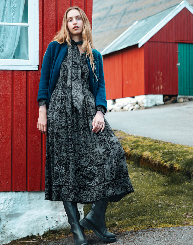 Silk Batik Print Dress