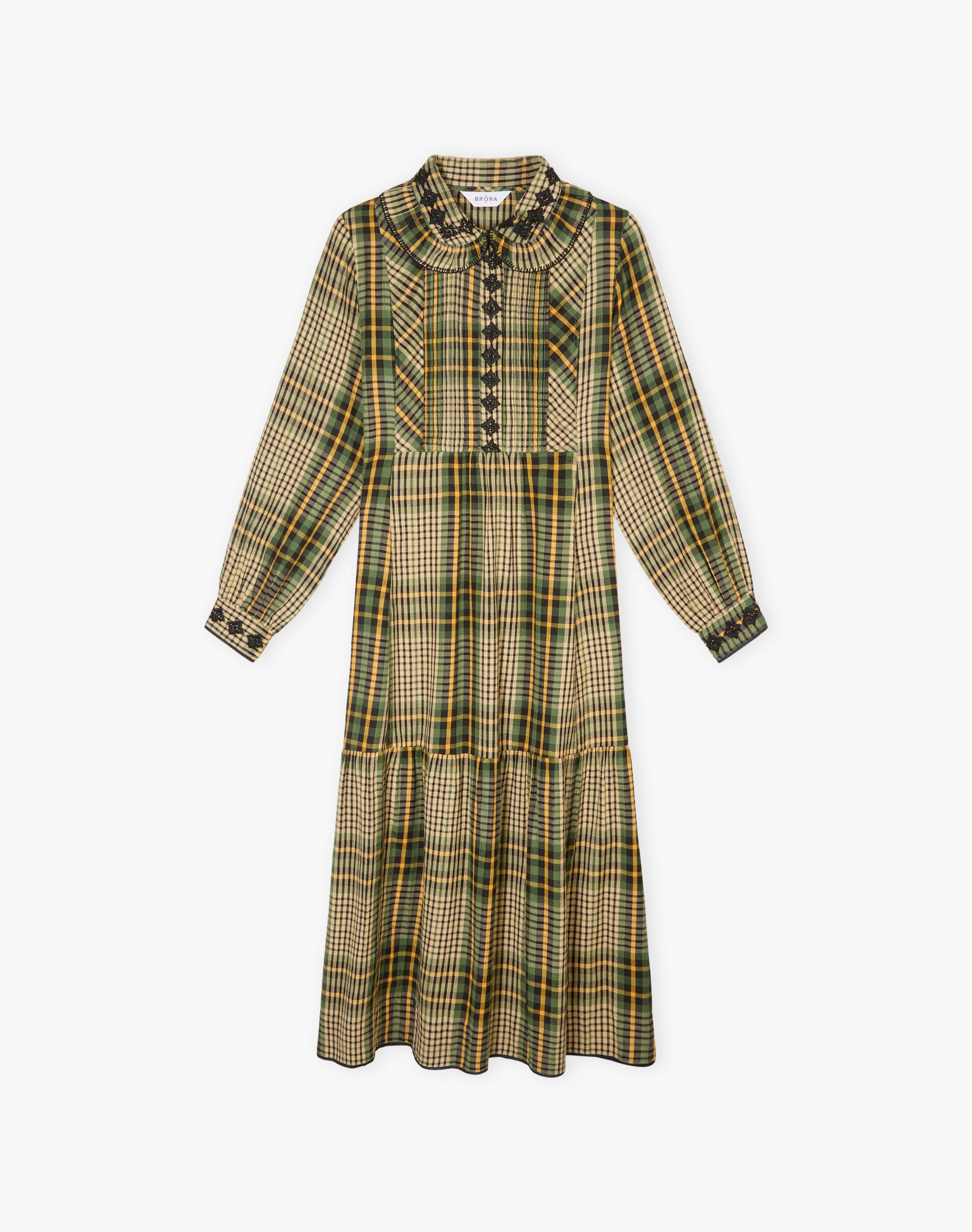 Brushed Cotton Check Shirt Dress
