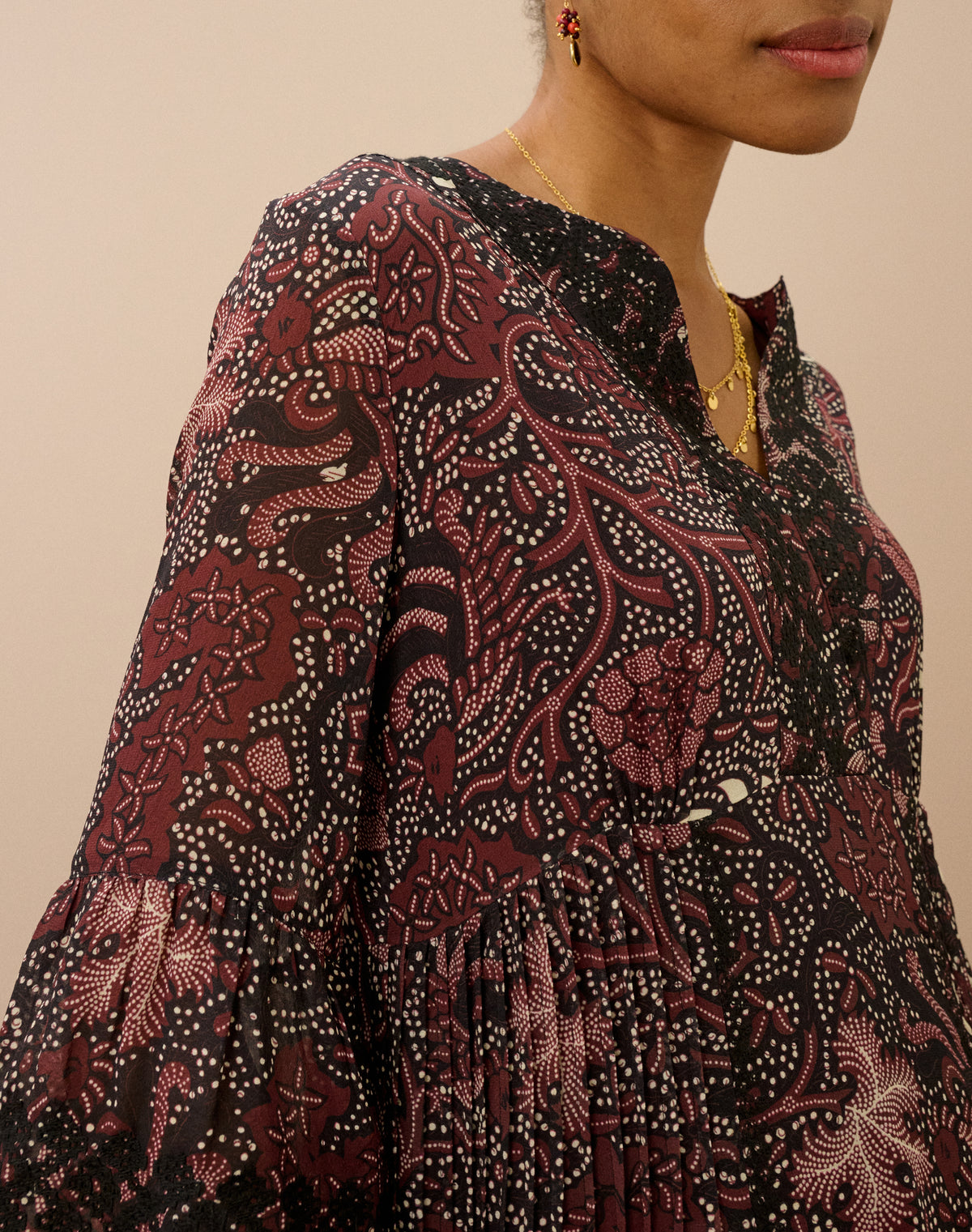 Embroidered Silk Dress