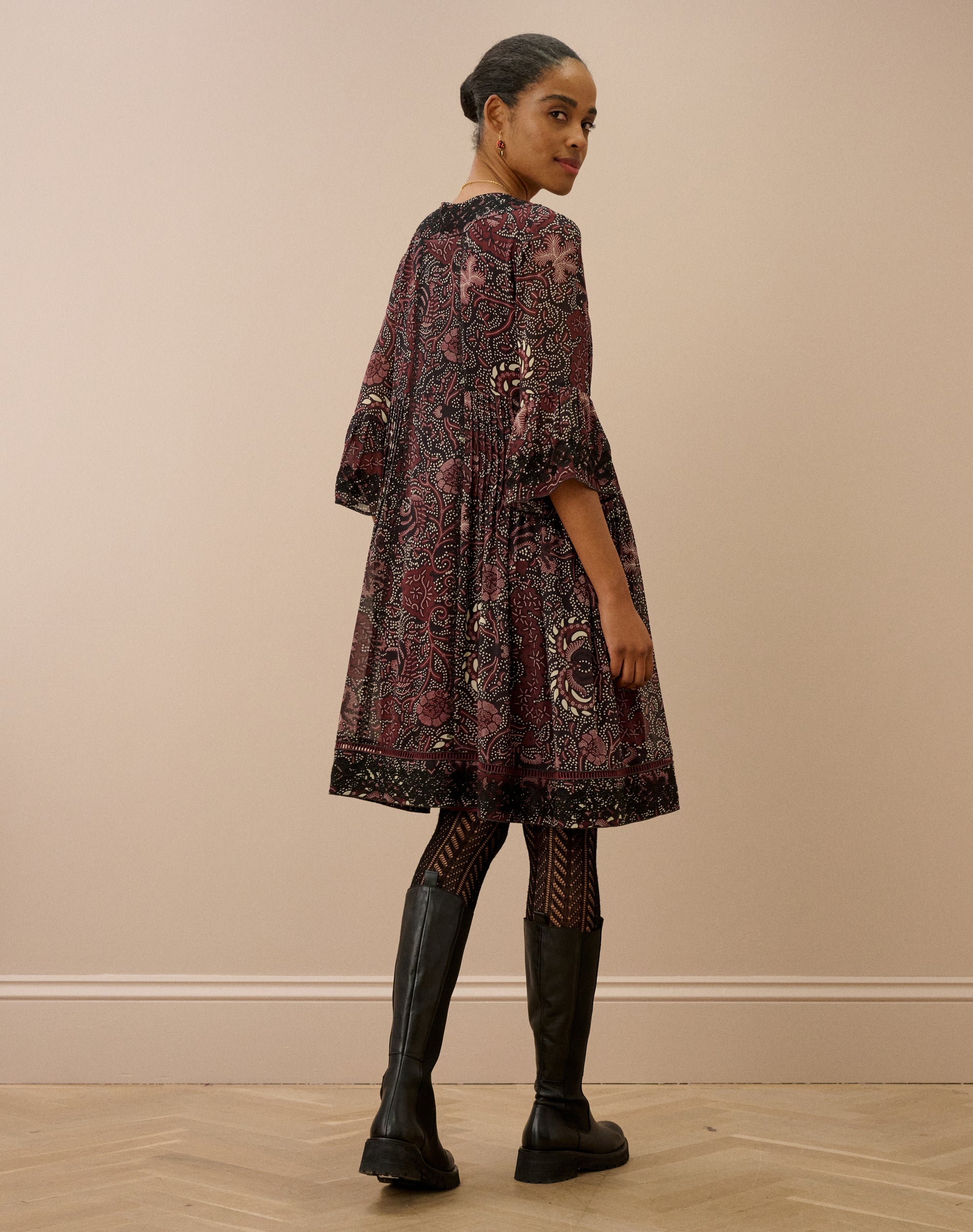 Embroidered Silk Dress