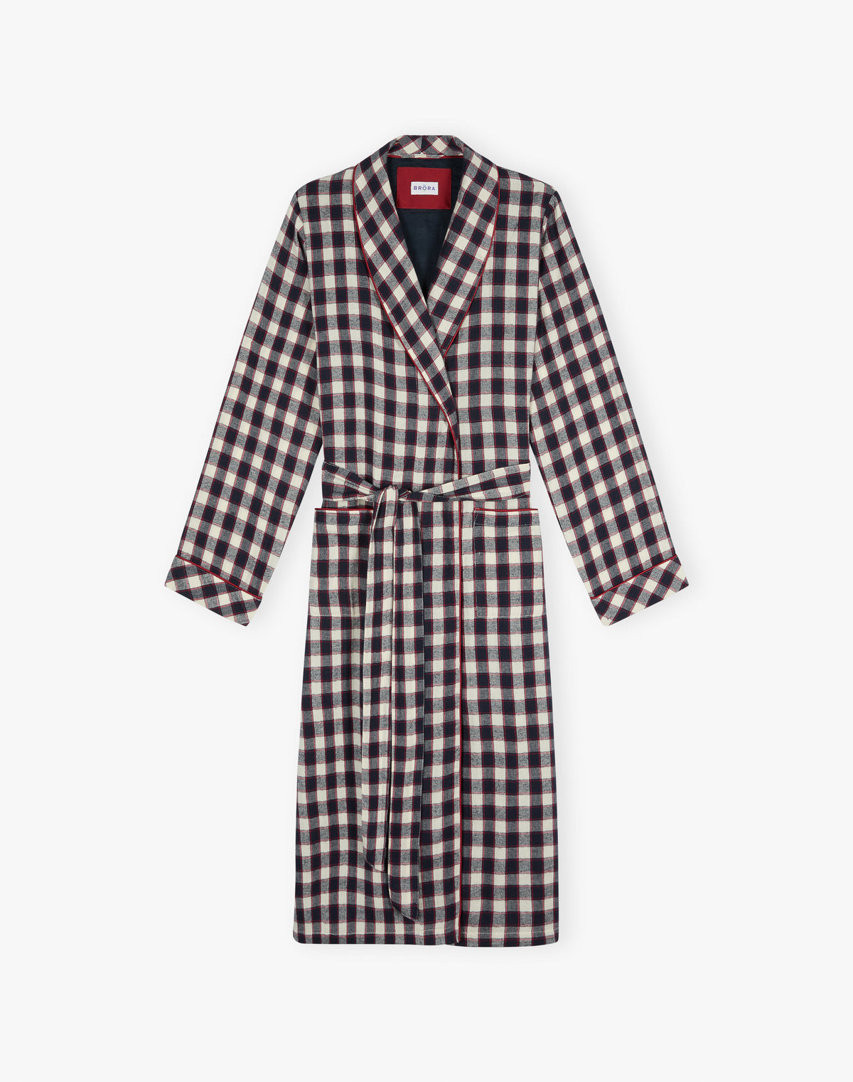 Brushed Cotton Check Dressing Gown