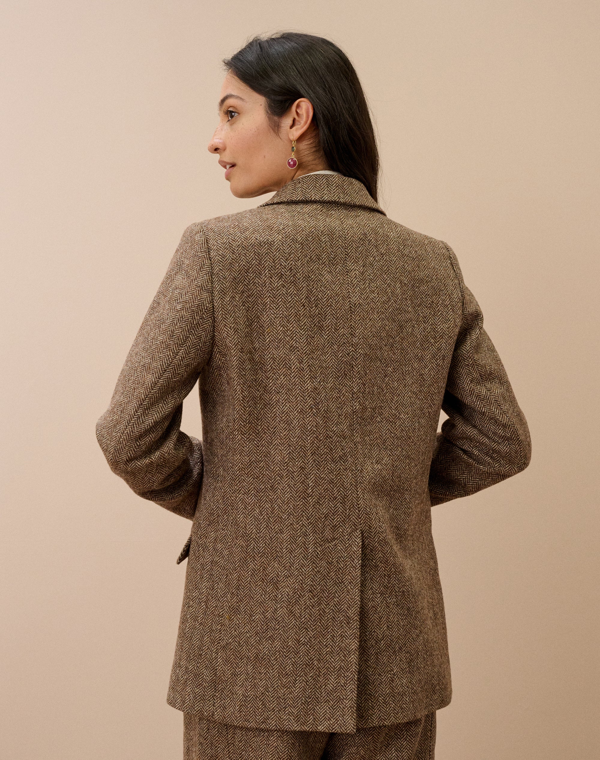 Herringbone Wool Blazer