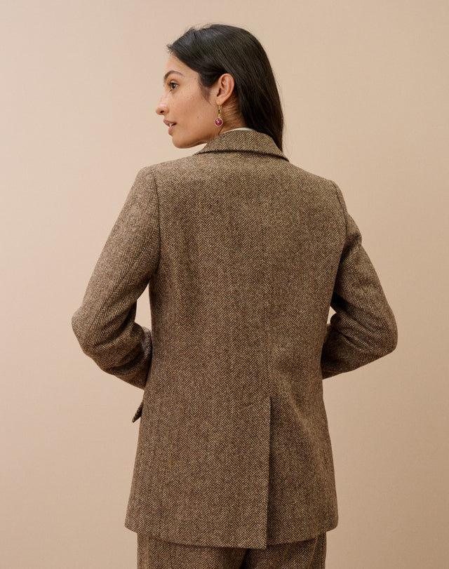 Herringbone Wool Blazer