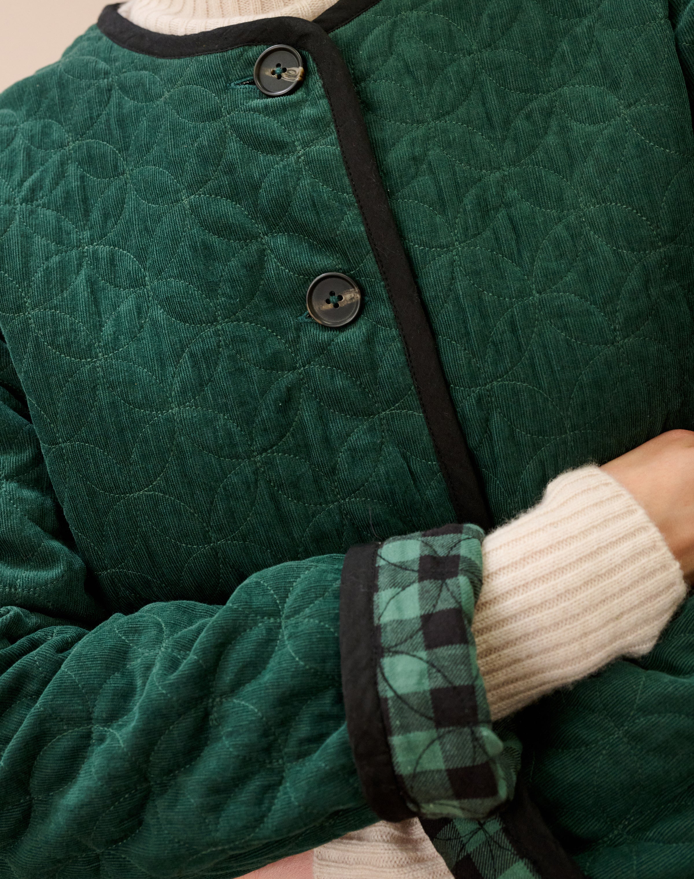 Quilted Cotton Cord Reversible Jacket