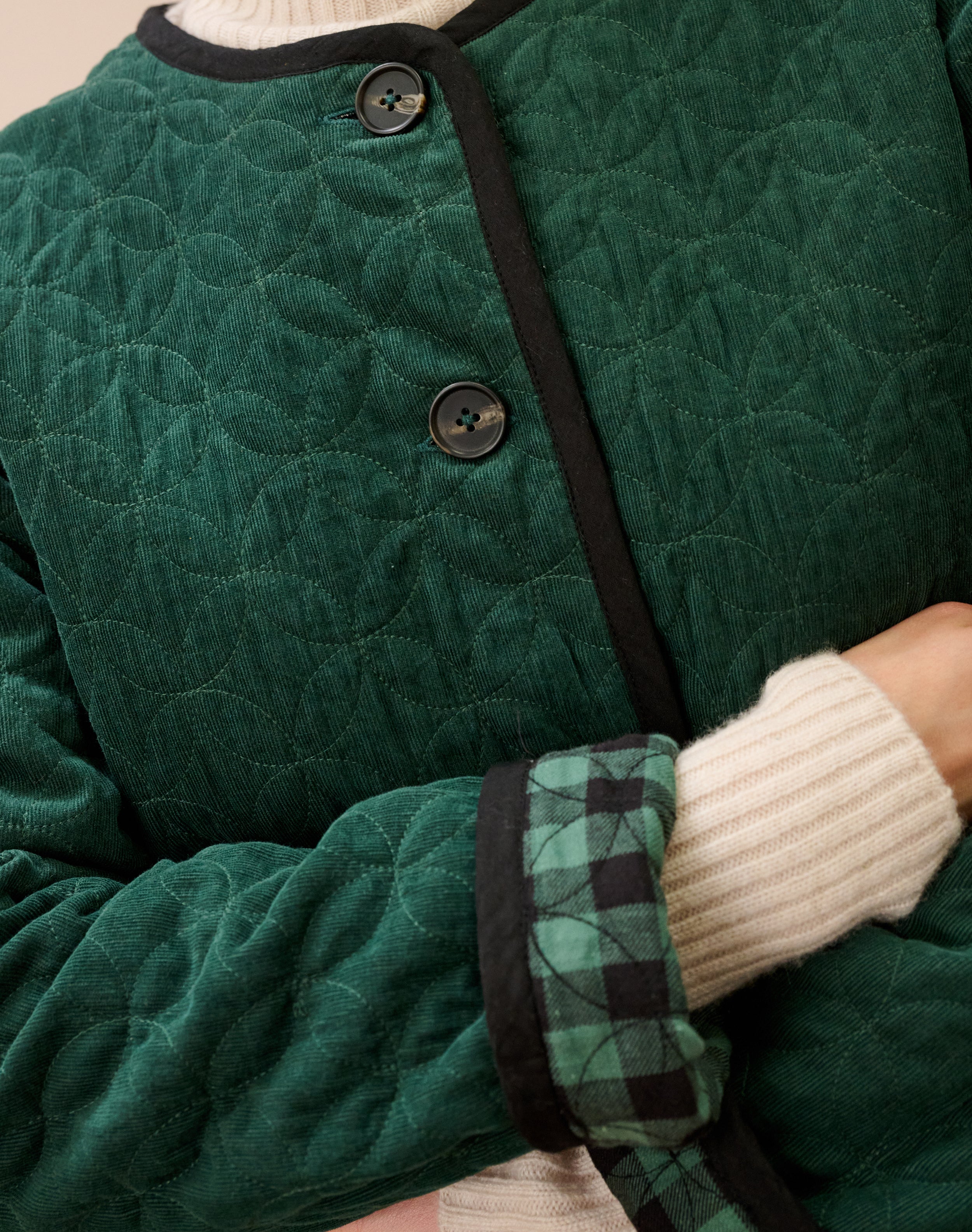 Quilted Cotton Cord Reversible Jacket