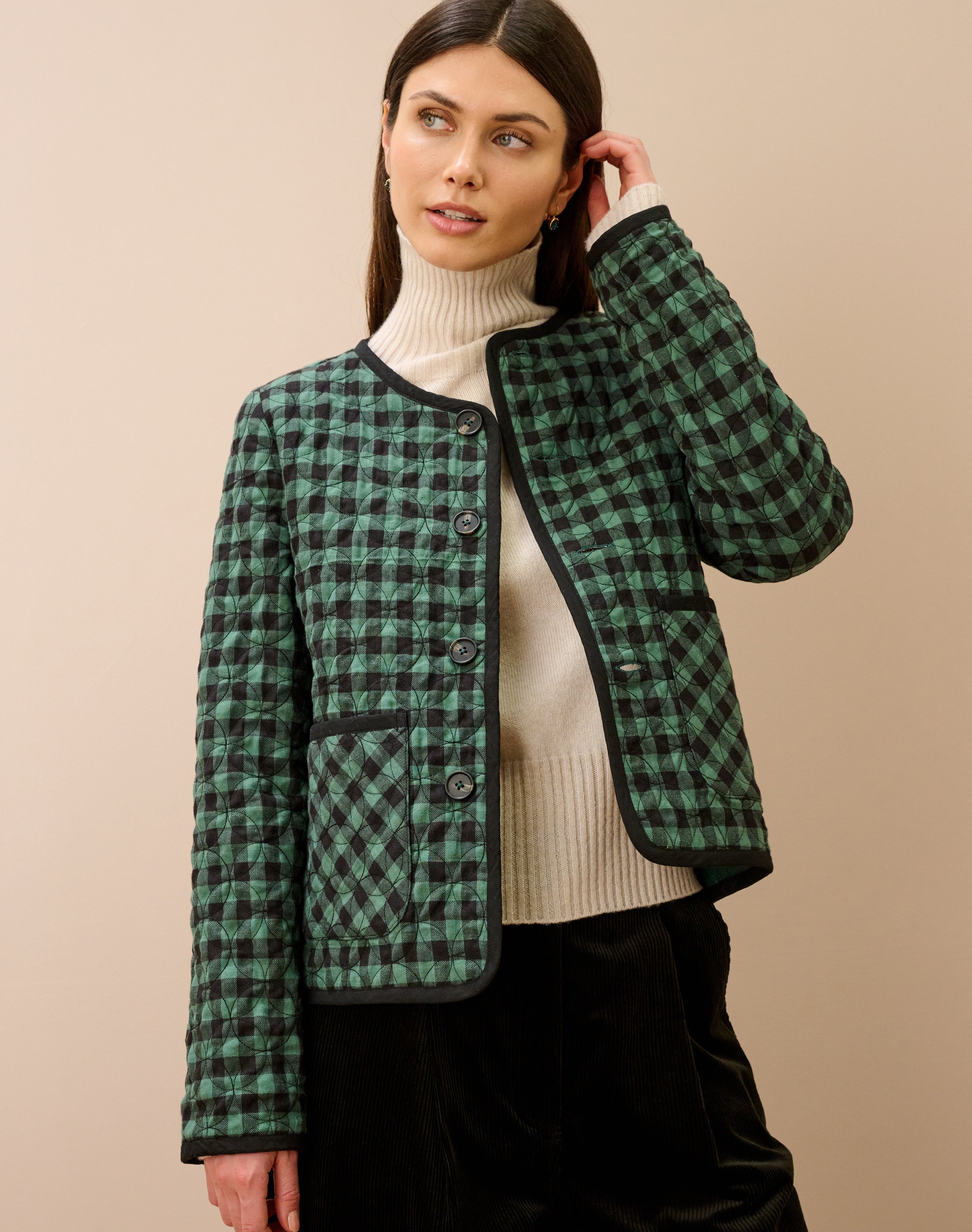 Quilted Cotton Cord Reversible Jacket