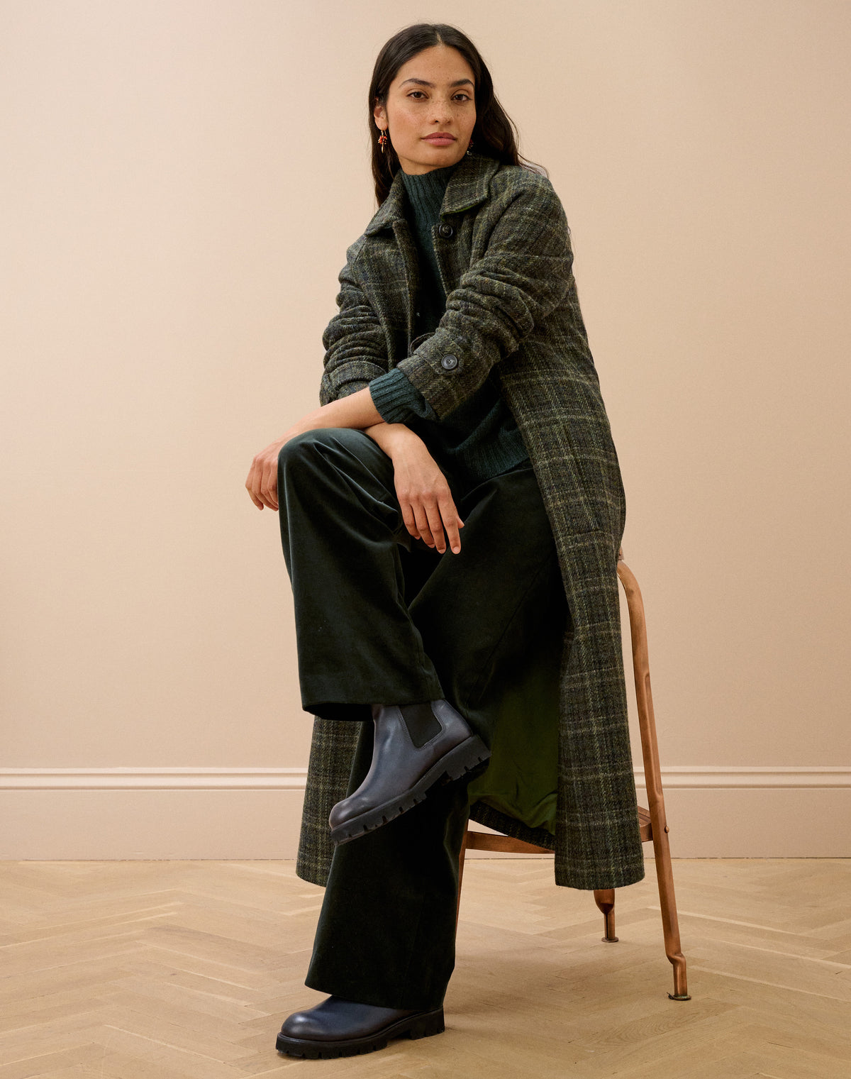 Harris Tweed Swing Coat
