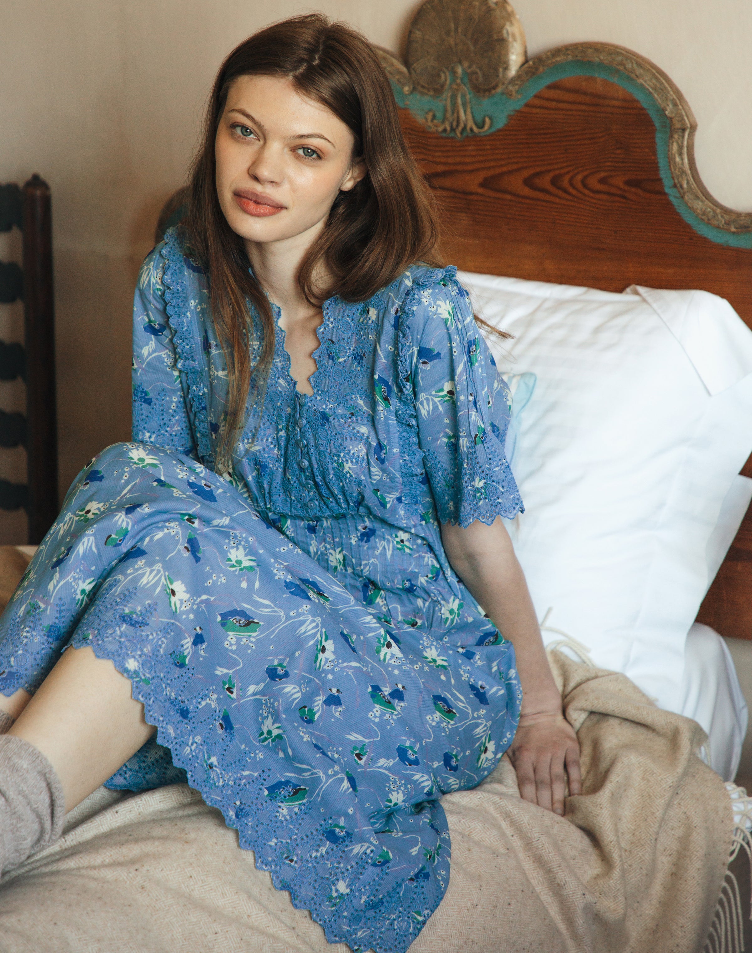 Cotton Floral Print Nighty
