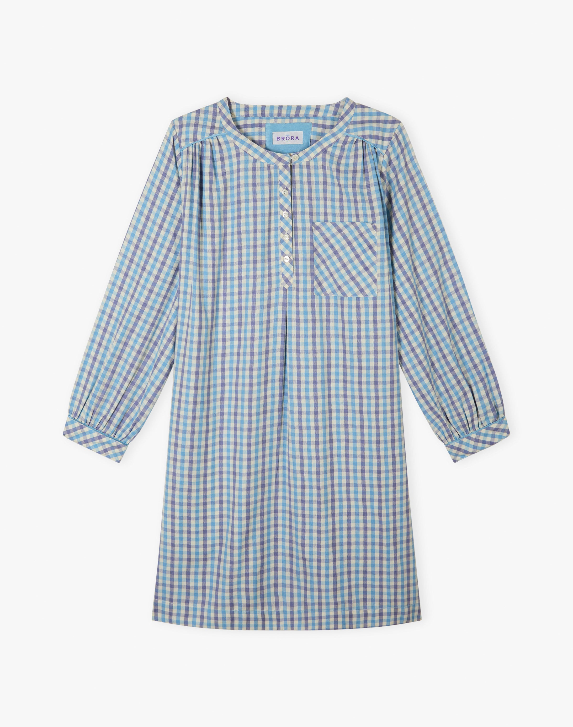 Brushed Cotton Gingham Night Shirt