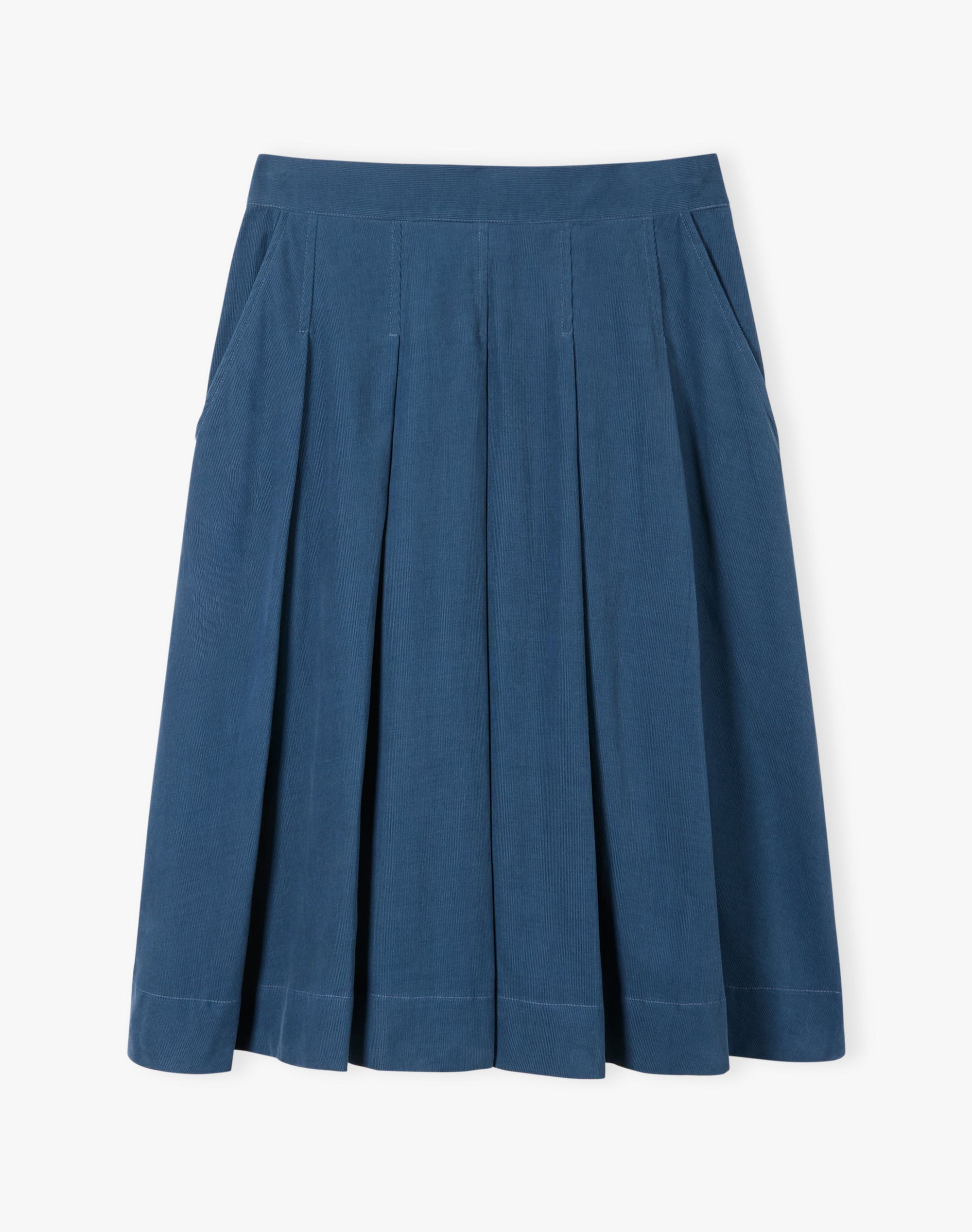Needlecord Pleated Skirt
