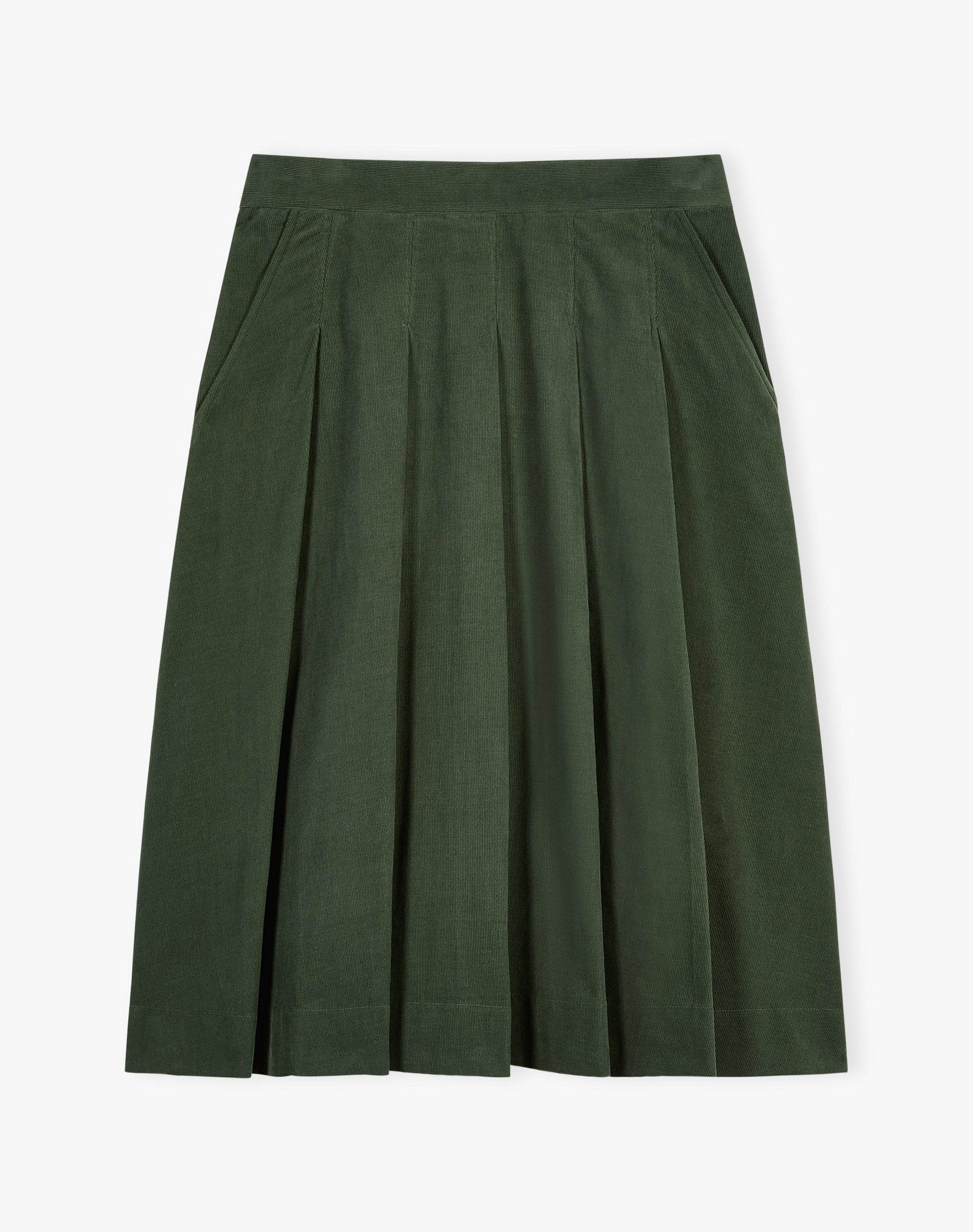 Needlecord Pleated Skirt