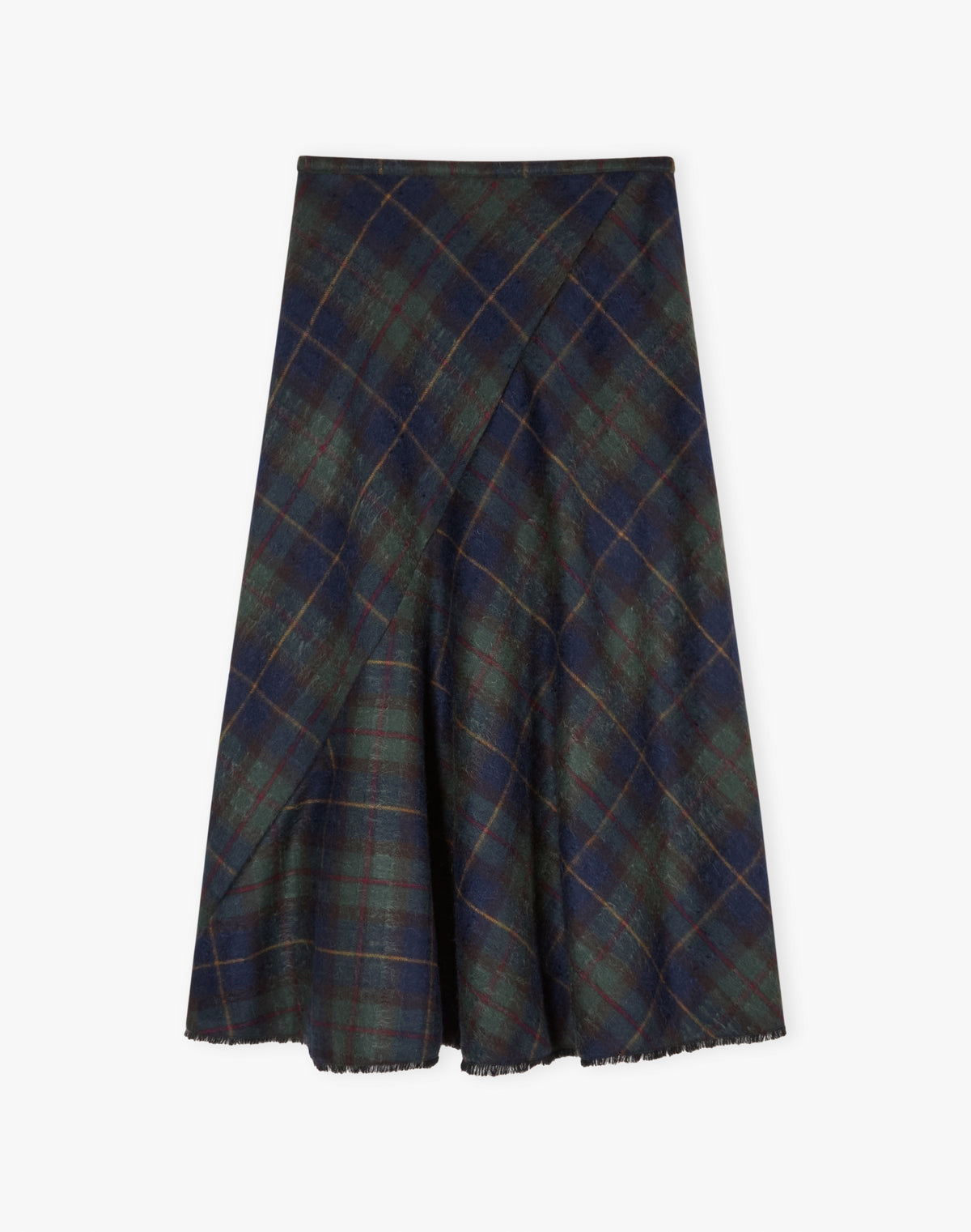 Scottish Mohair Wool Check Skirt