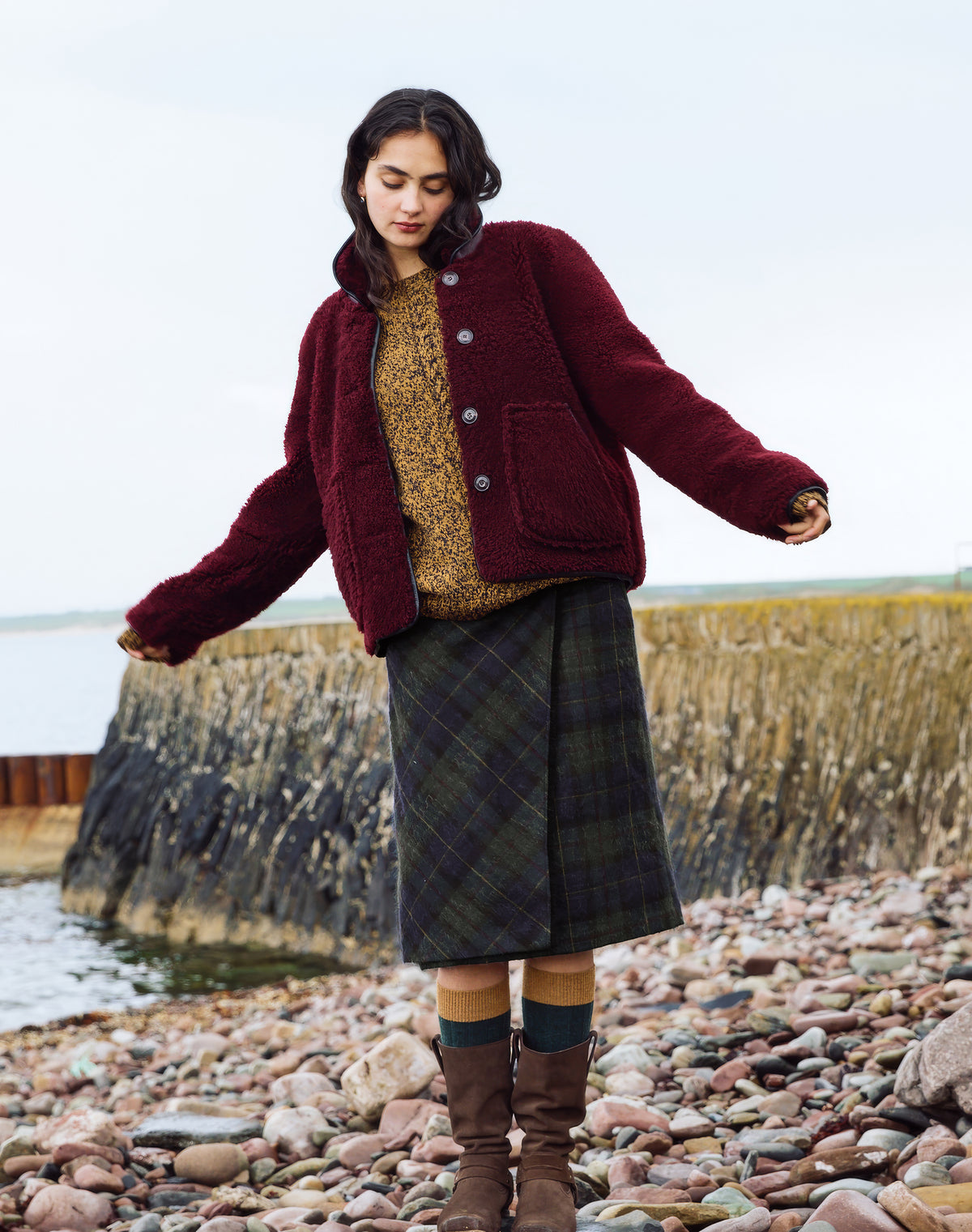 Scottish Mohair Wool Wrap Skirt