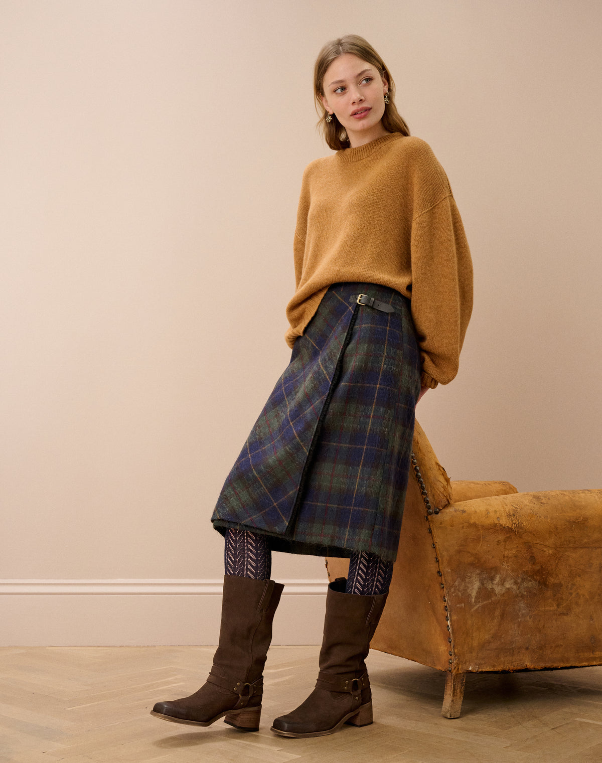Scottish Mohair Wool Wrap Skirt
