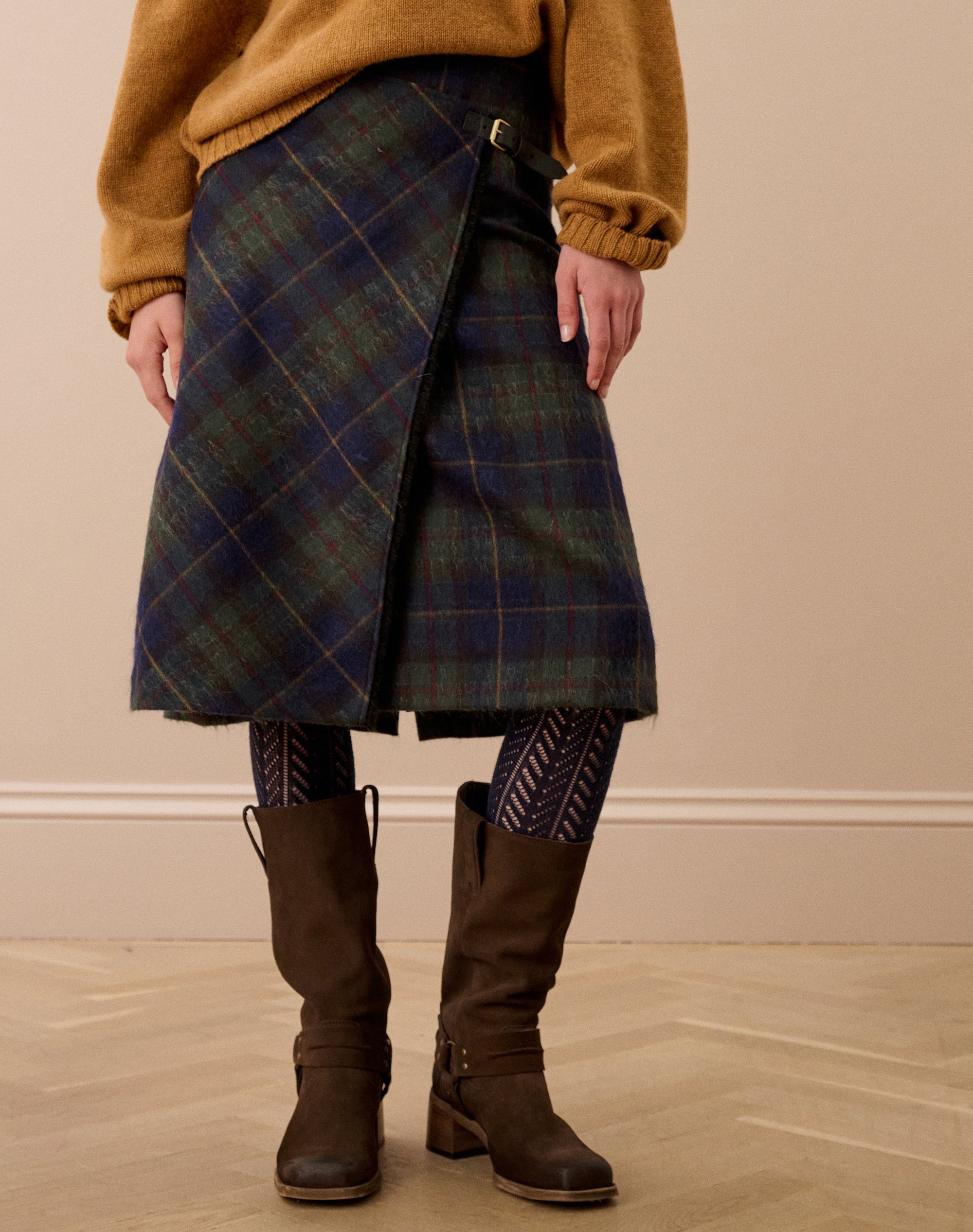 Scottish Mohair Wool Wrap Skirt