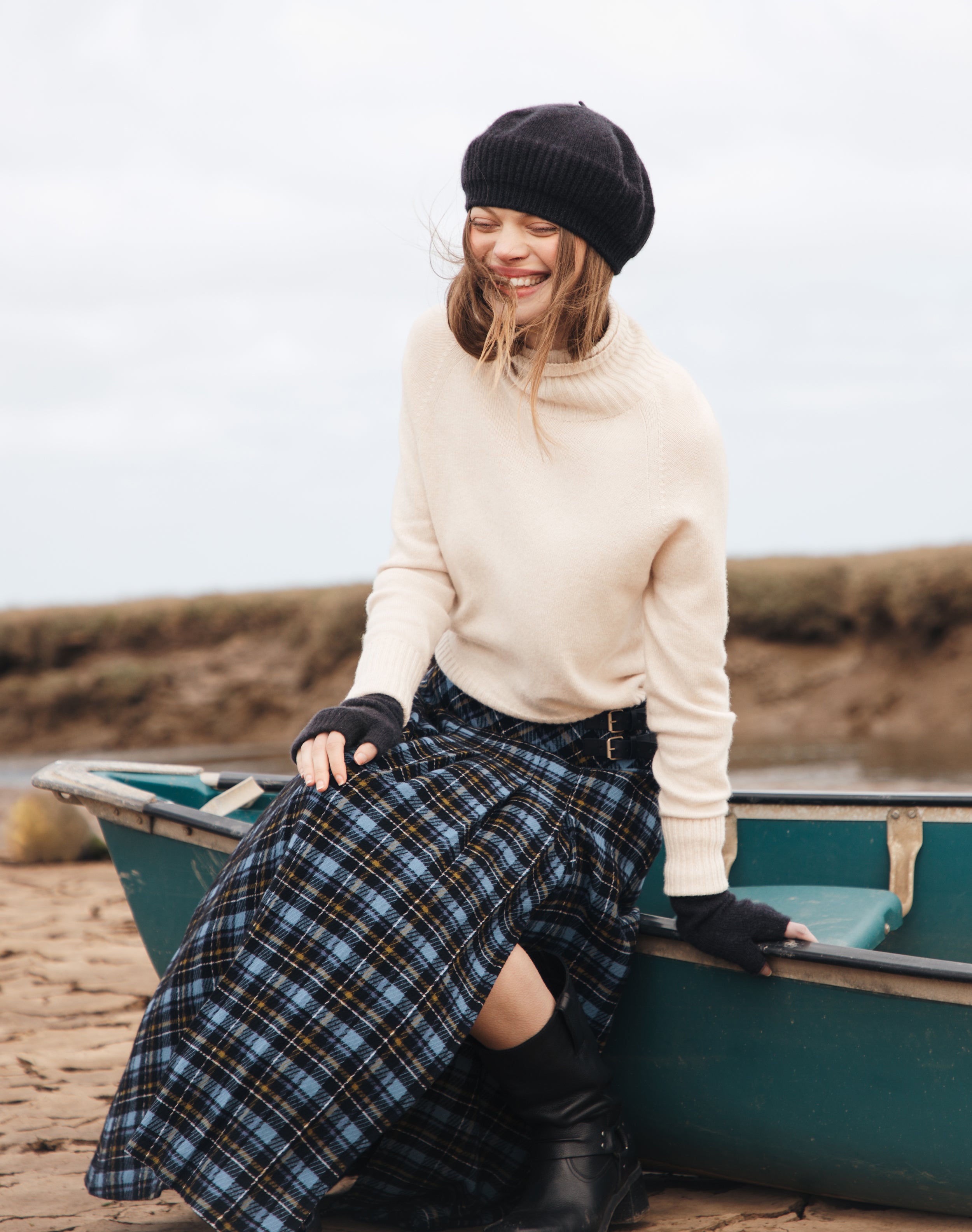 Plaid Side Split Kilt