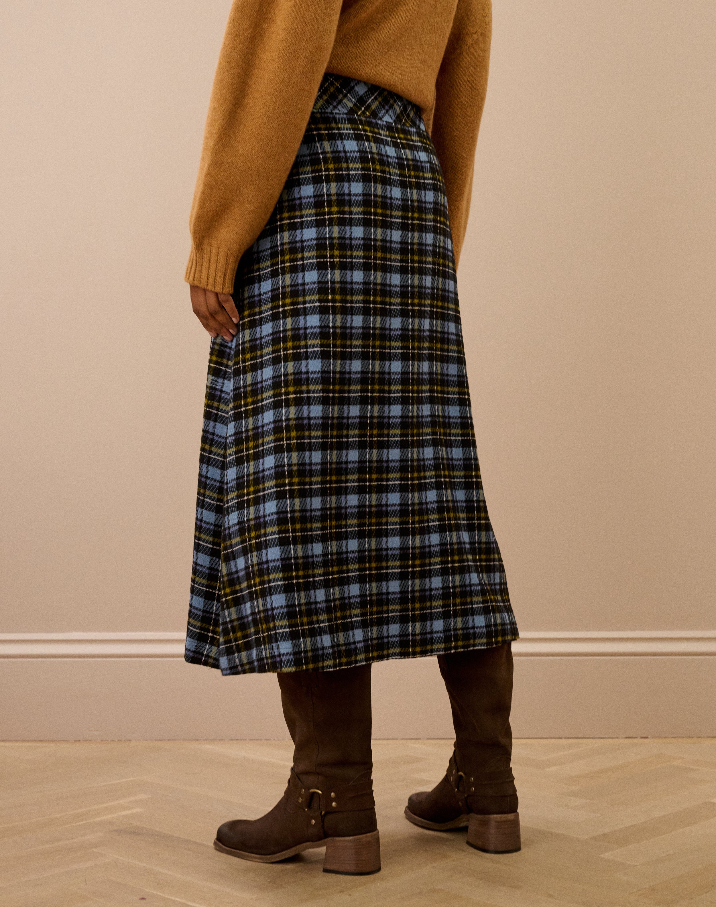 Plaid Side Split Kilt