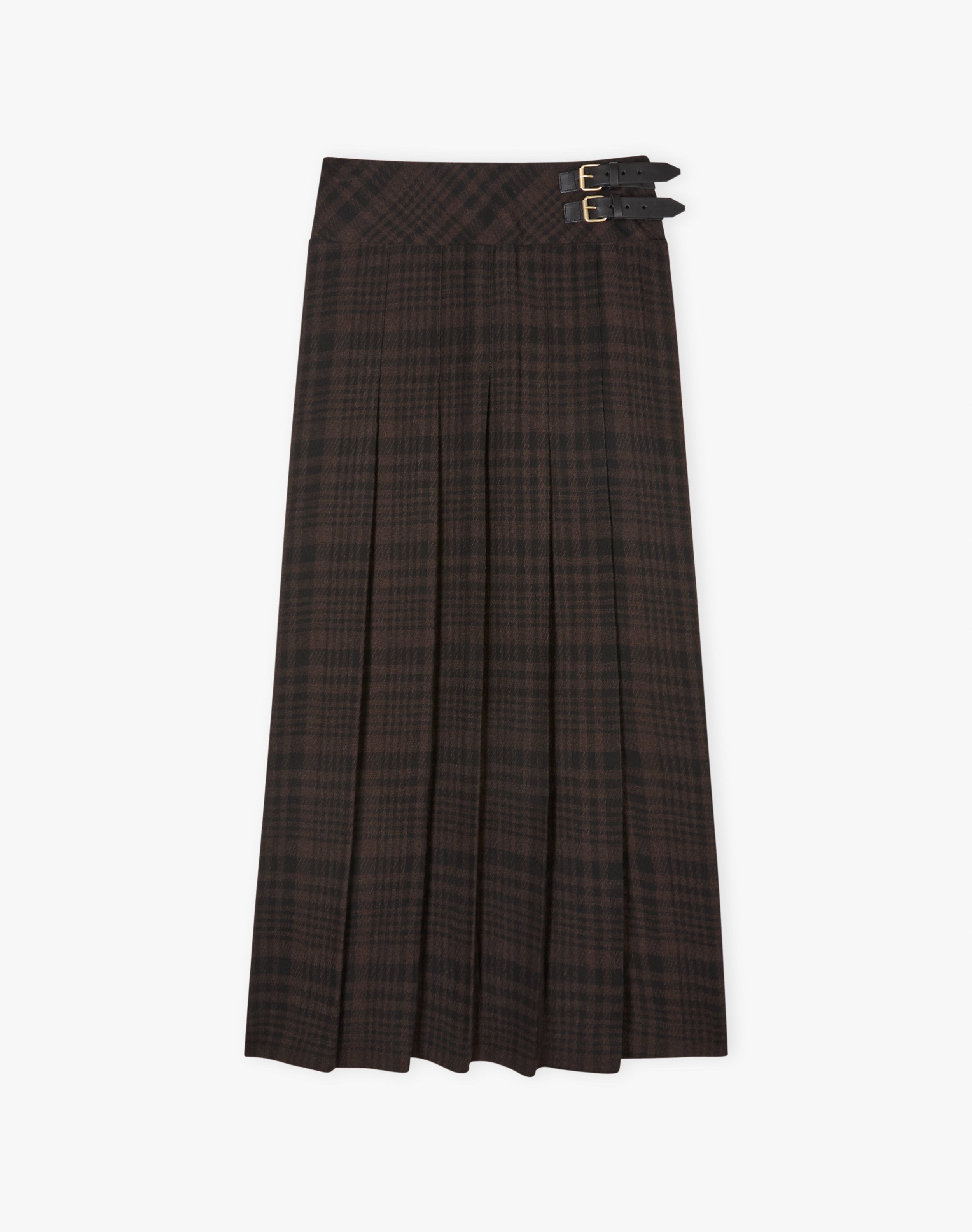 Check Side Split Kilt