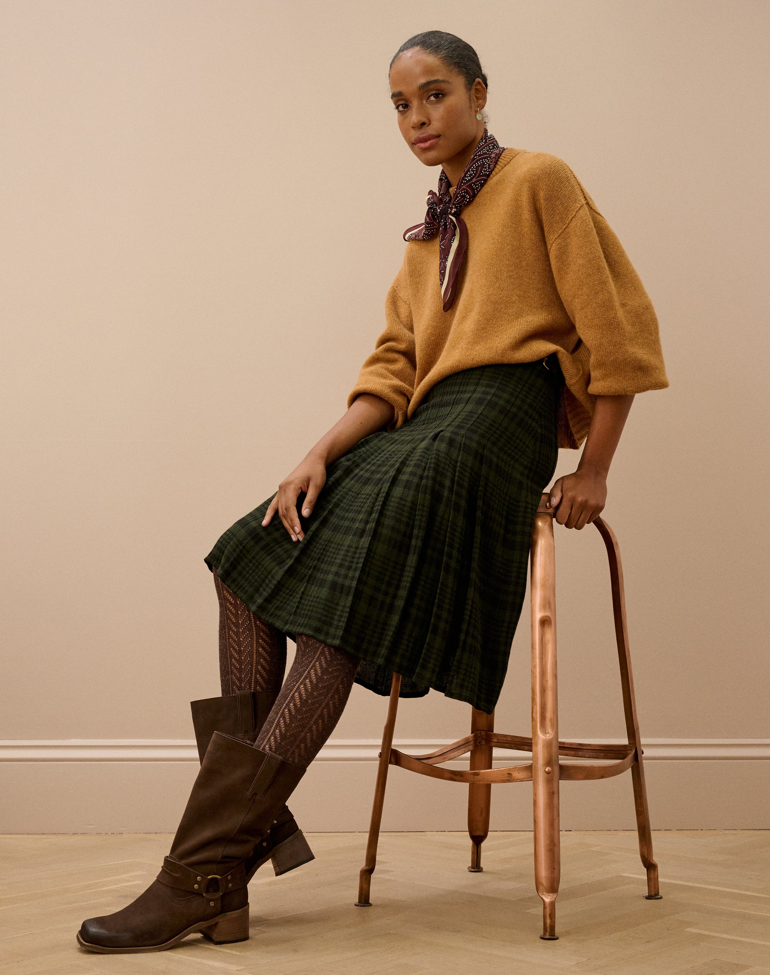 Check Pleated Kilt