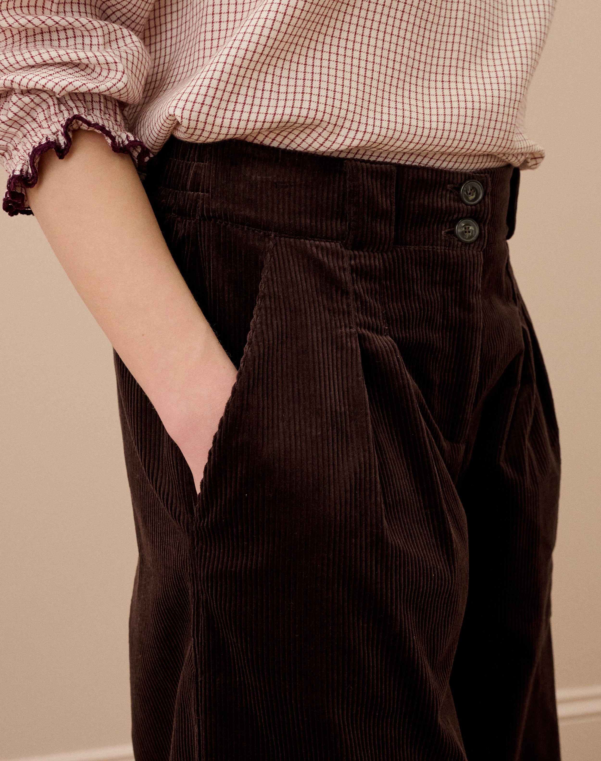 Organic Corduroy Wide Leg Trousers