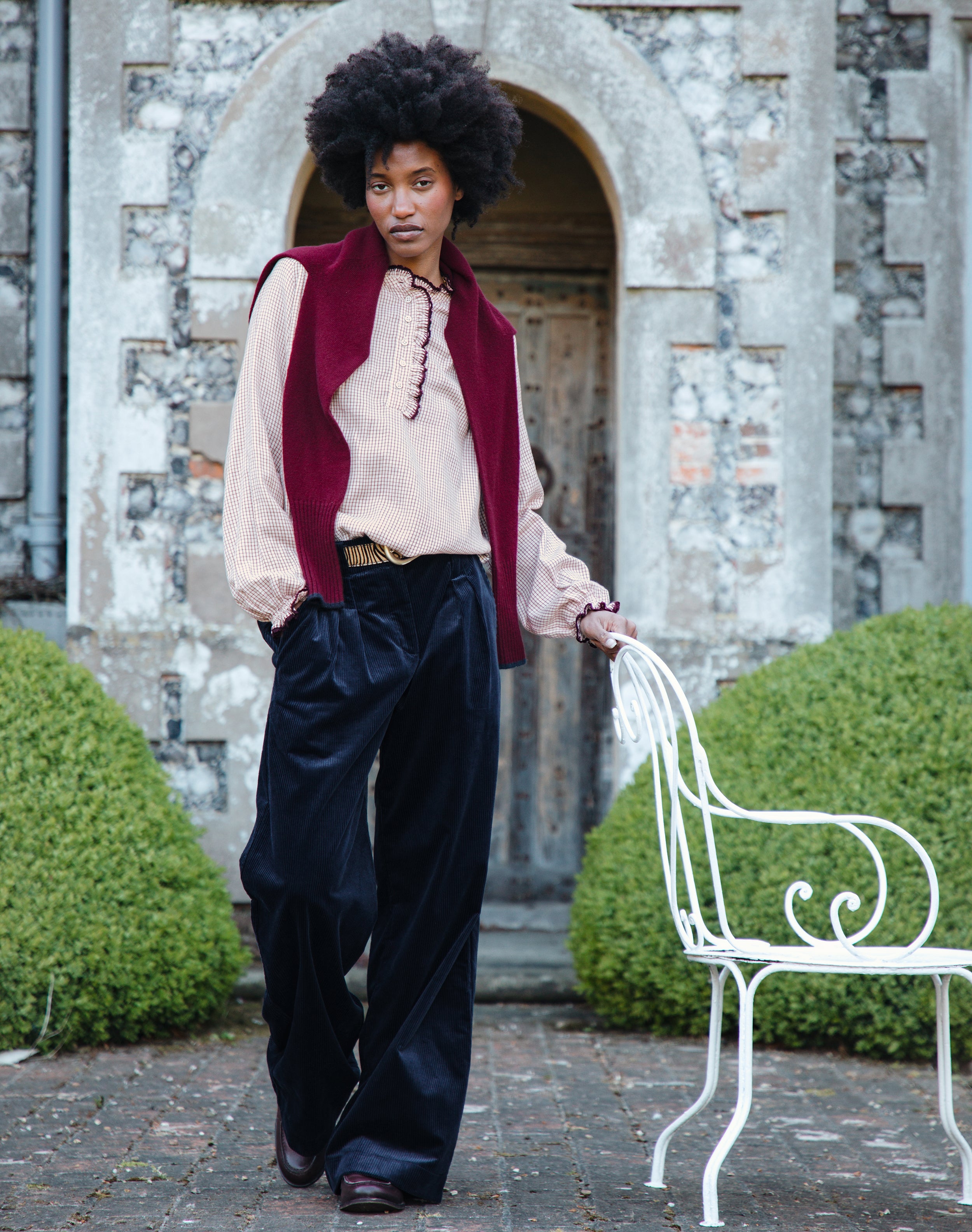 Organic Corduroy Wide Leg Trousers