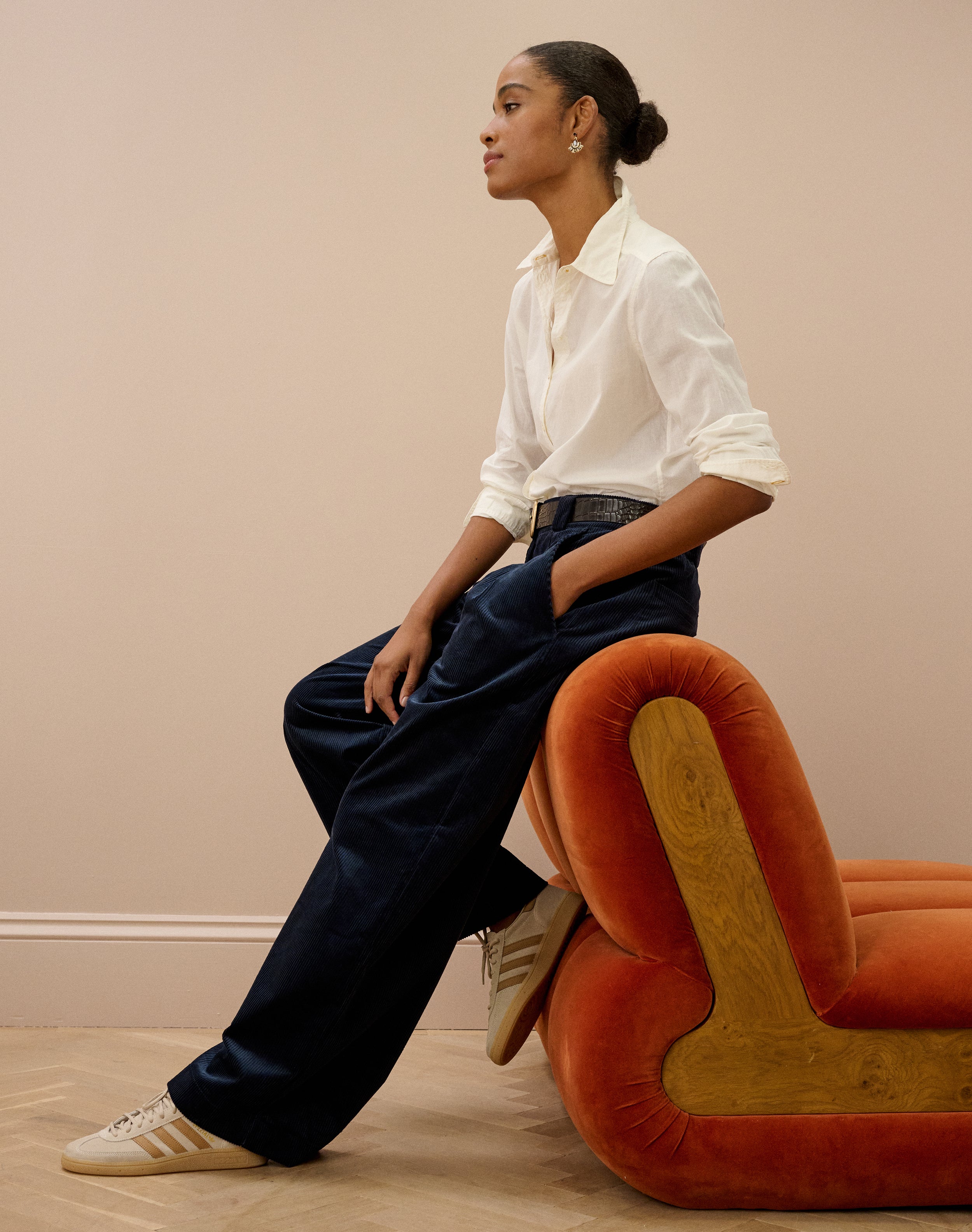 Organic Corduroy Wide Leg Trousers