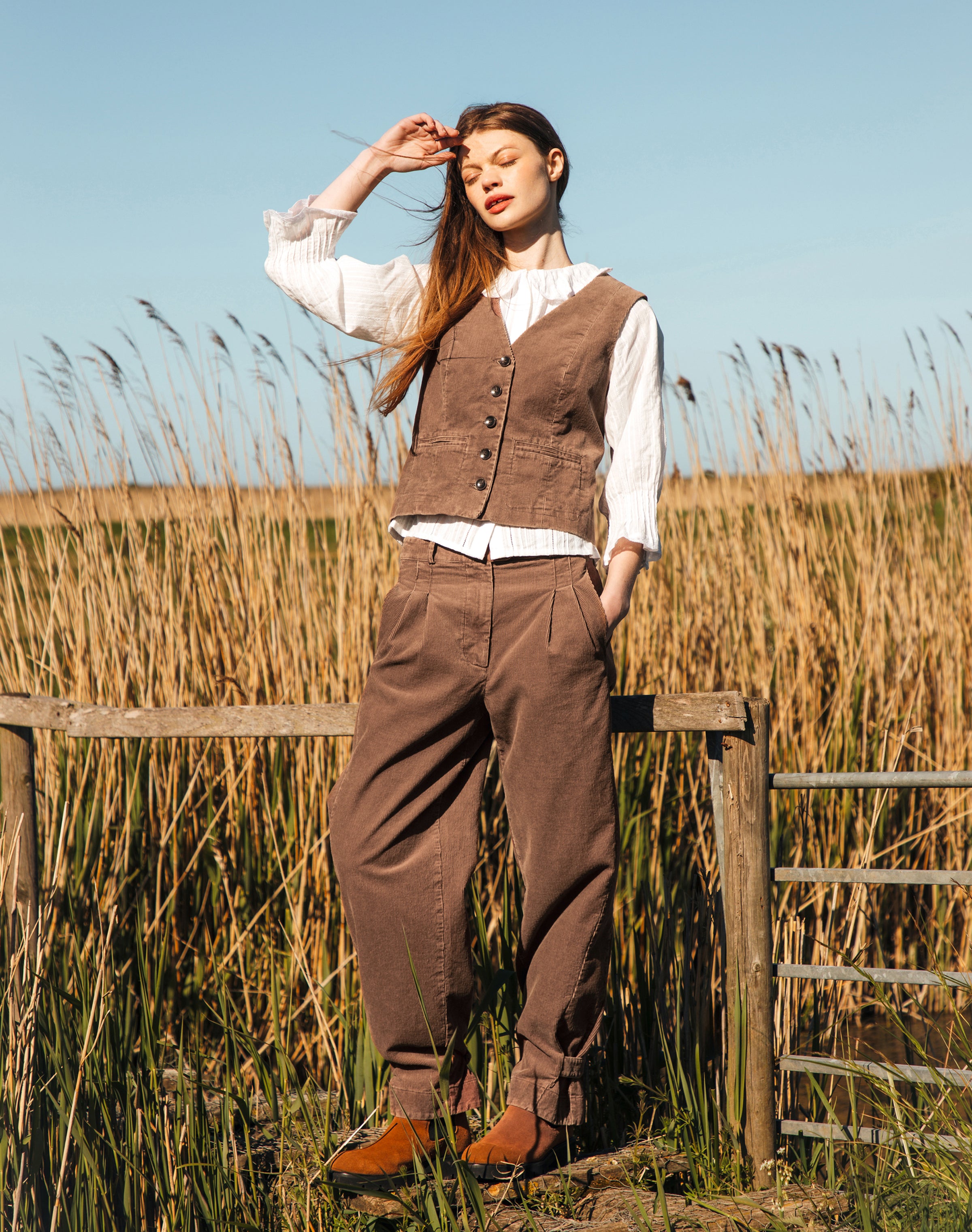 Laundered Organic Cord Cargo Trousers
