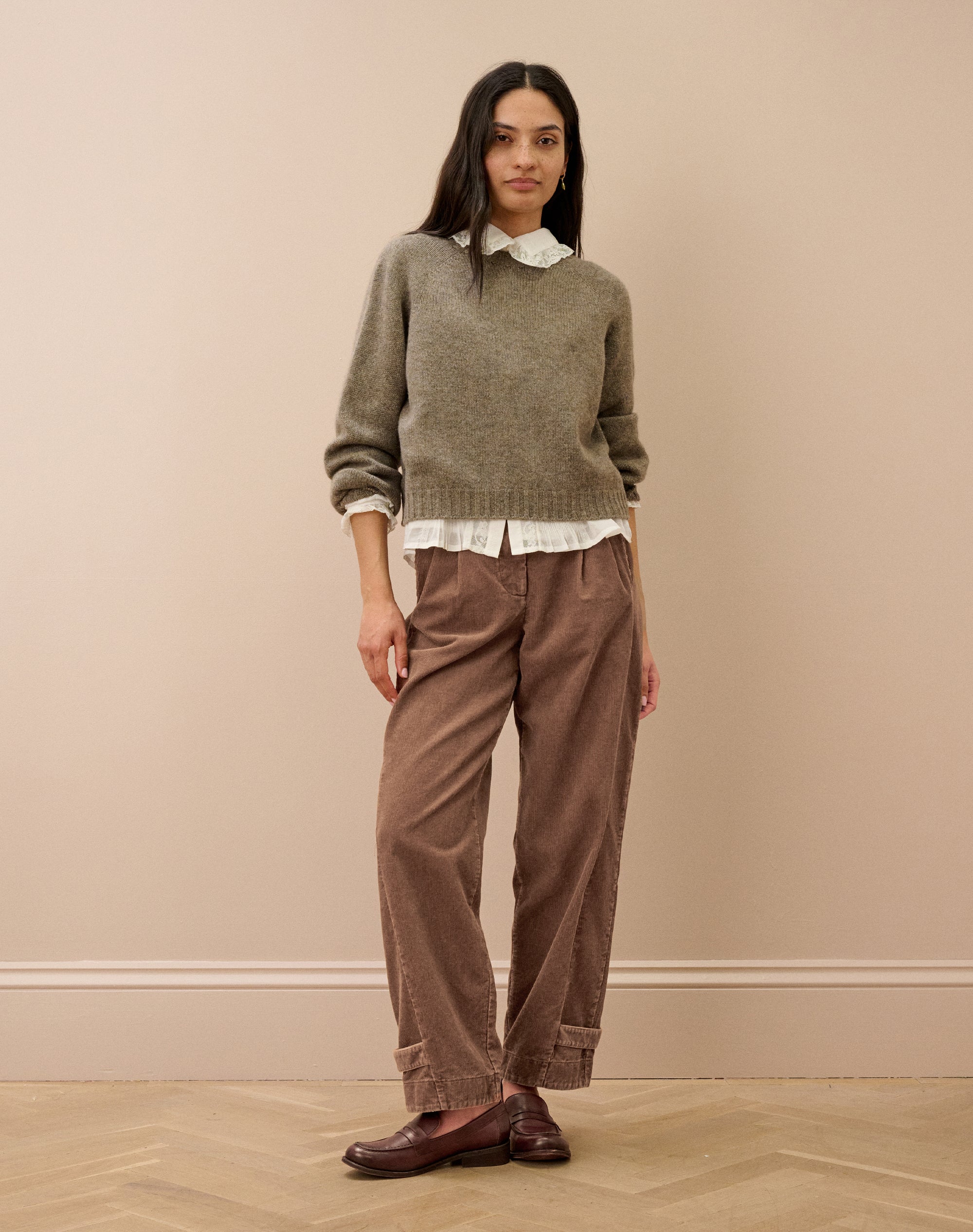 Laundered Organic Cord Cargo Trousers