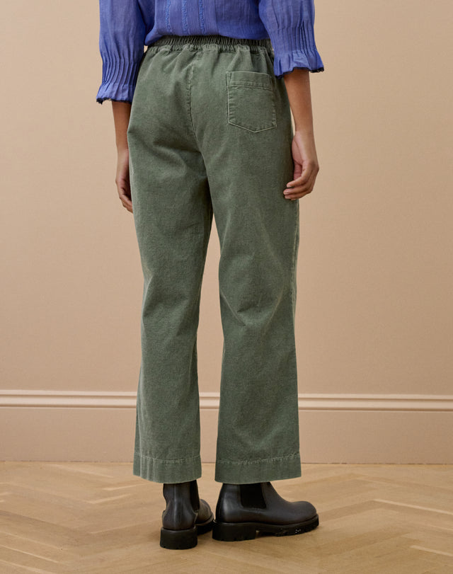 Laundered Organic Cord Pull On Trousers