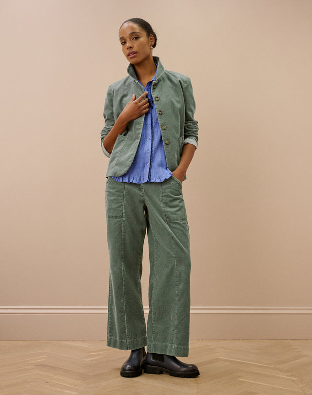 Laundered Organic Cord Pull On Trousers