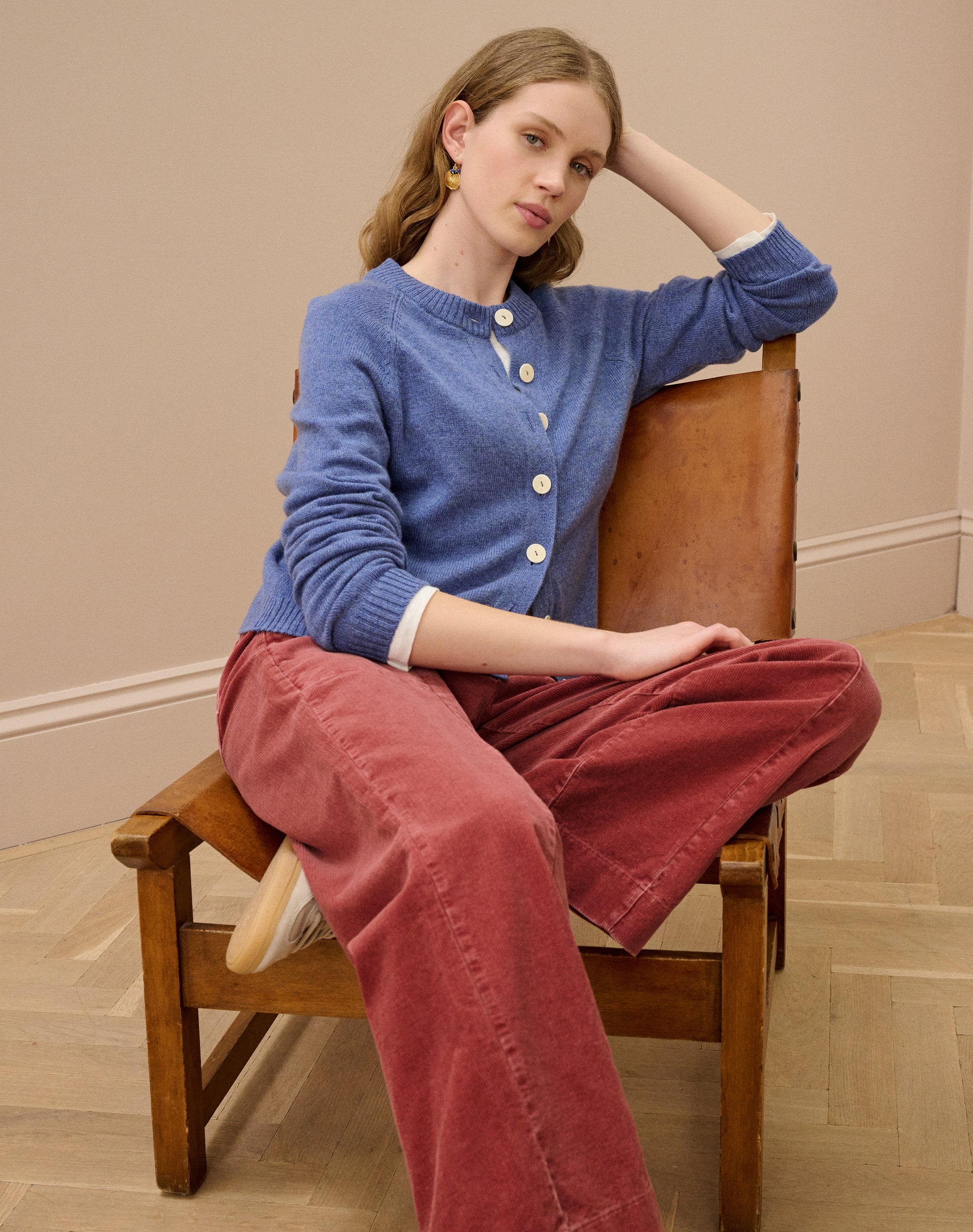 Laundered Organic Cord Pull On Trousers