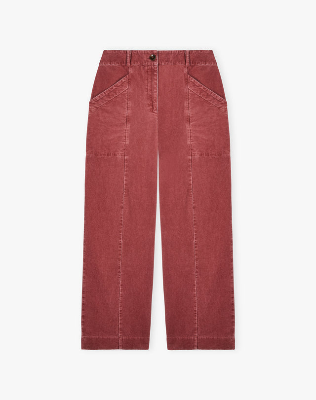 Laundered Organic Cord Pull On Trousers