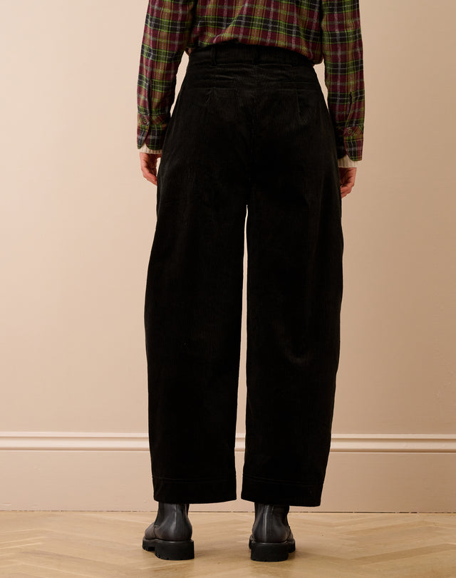 Organic Corduroy Barrel Leg Trousers