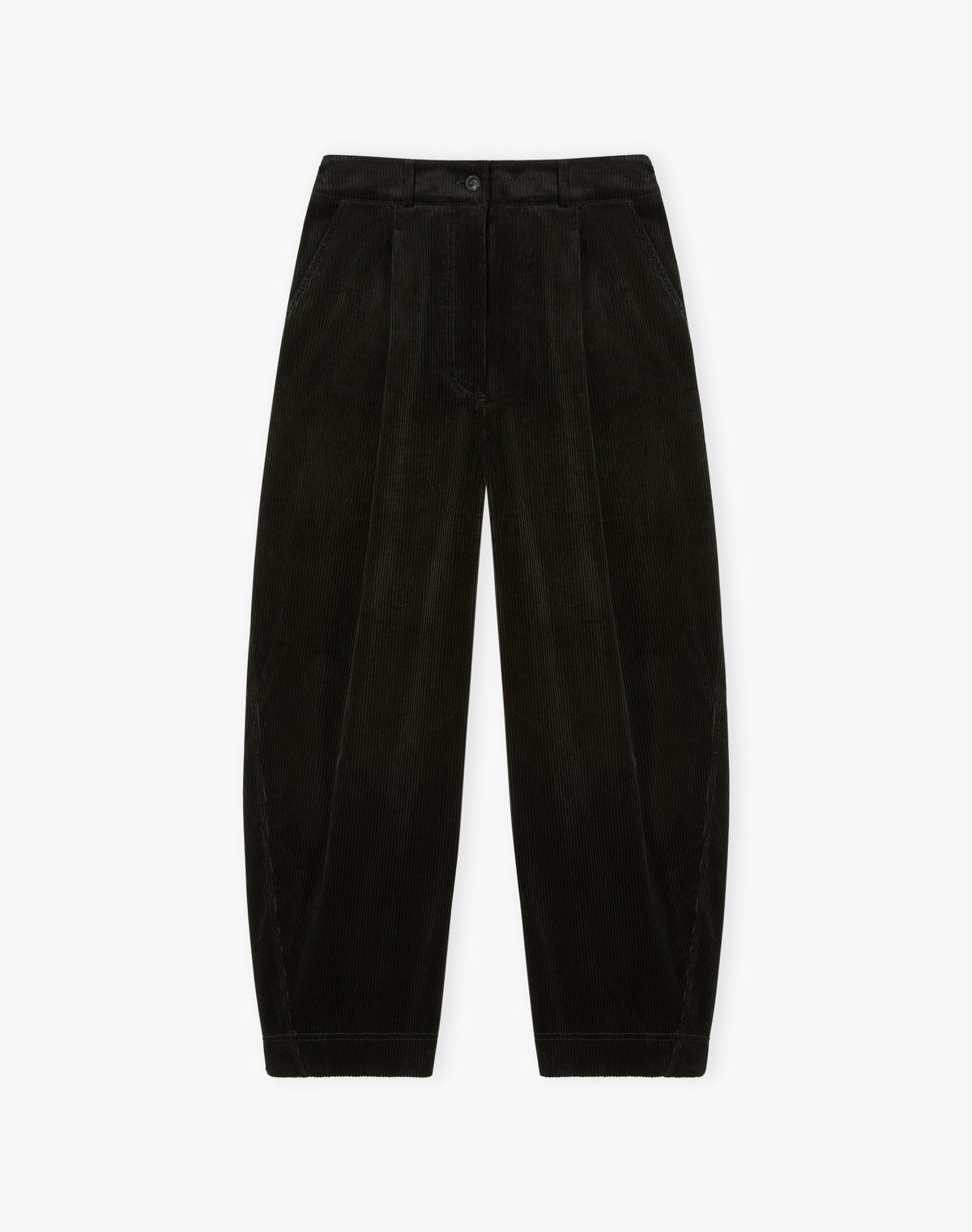 Organic Corduroy Barrel Leg Trousers