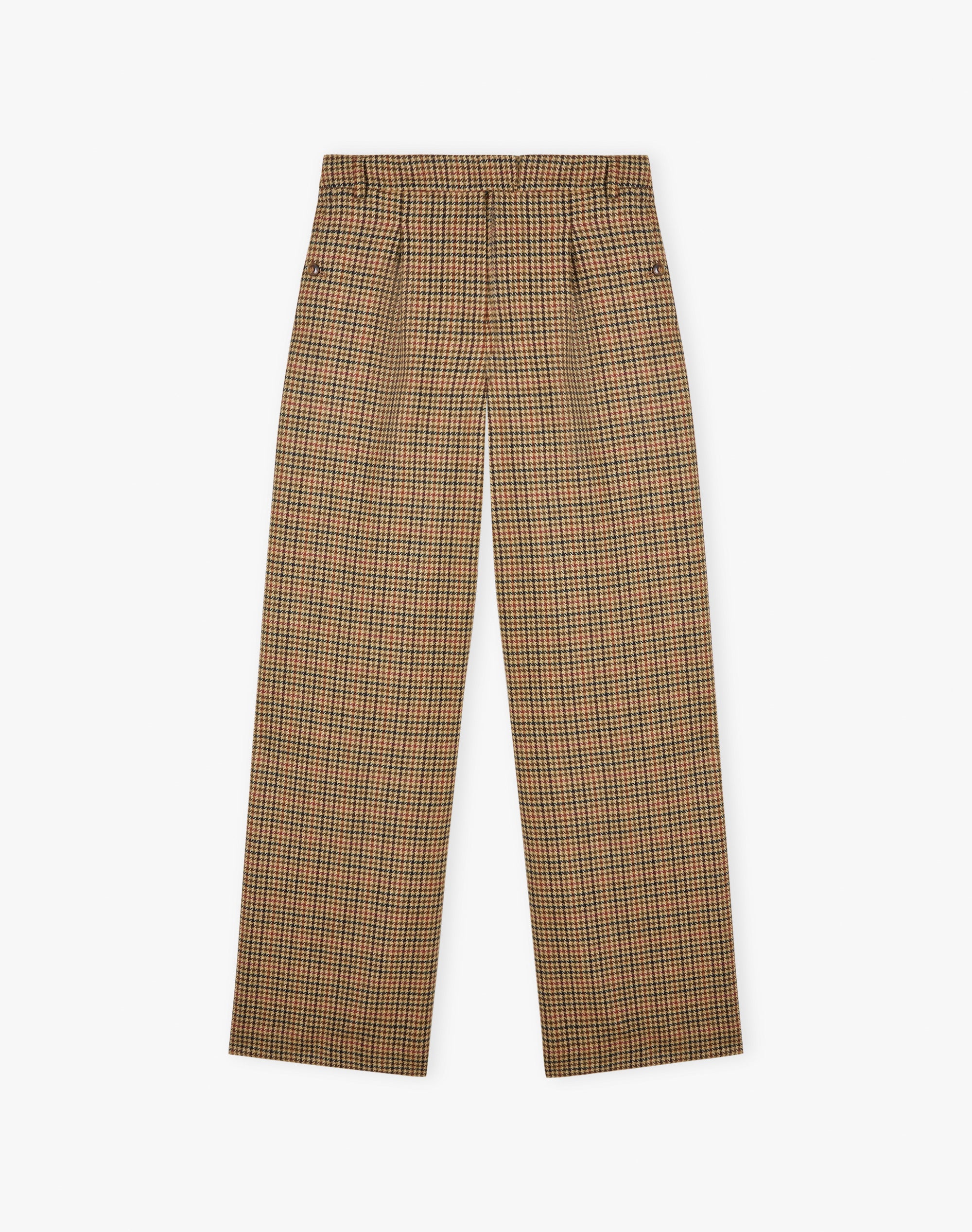 Houndstooth Wool Trousers
