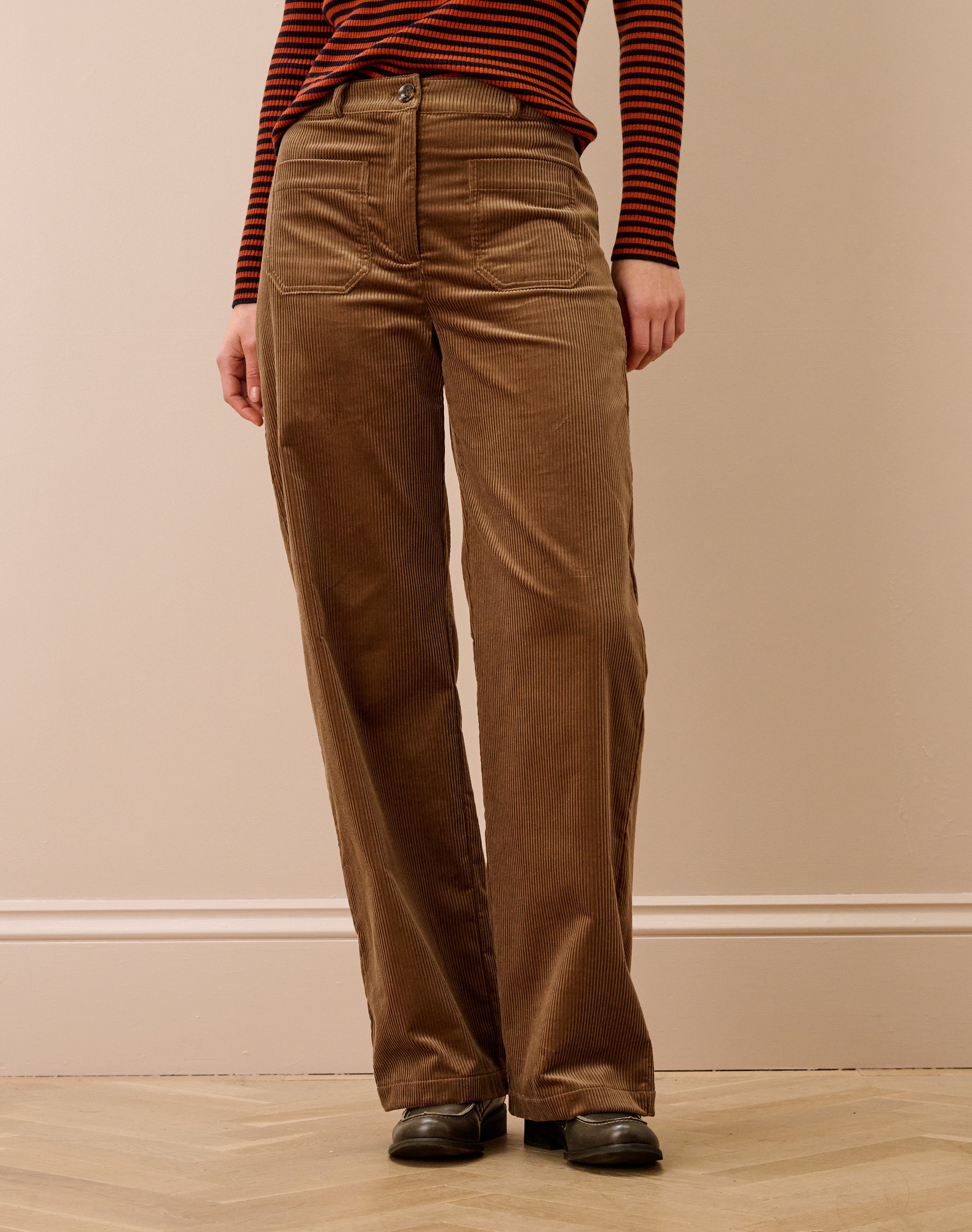 Organic Corduroy Patch Pocket Trousers