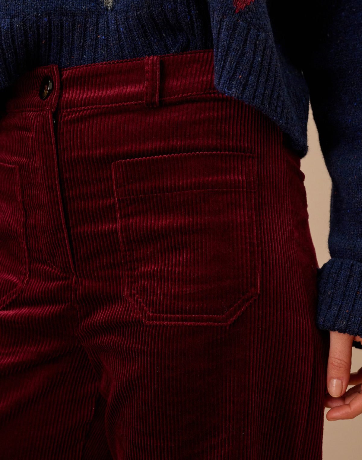 Organic Corduroy Patch Pocket Trousers