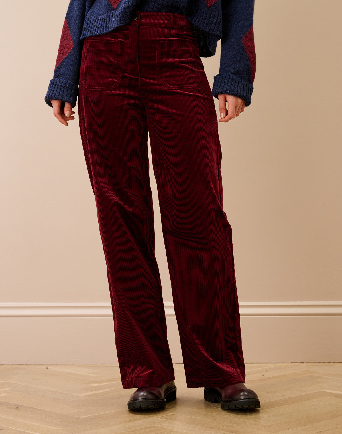 Organic Corduroy Patch Pocket Trousers