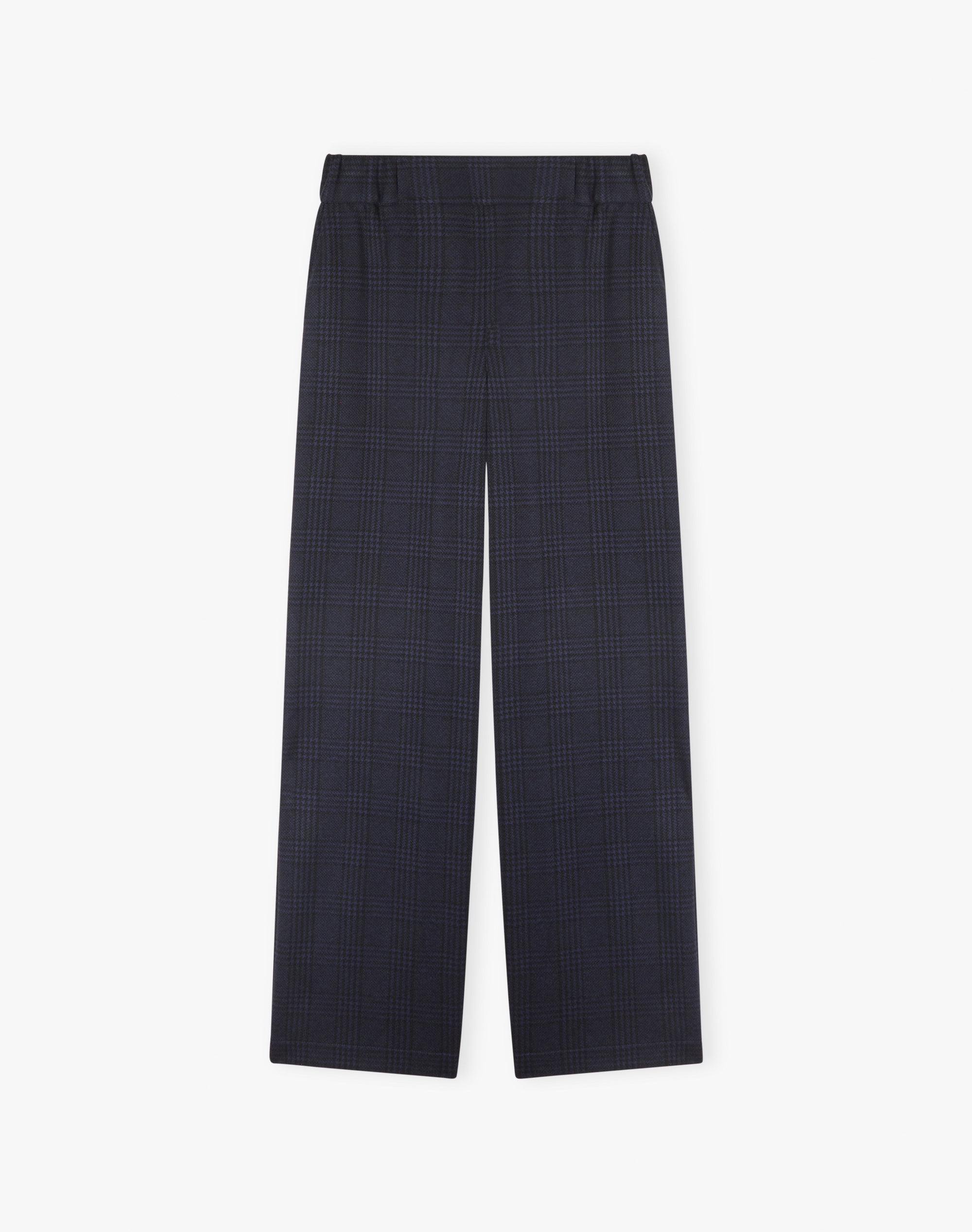 Textured Check Pull On Trousers