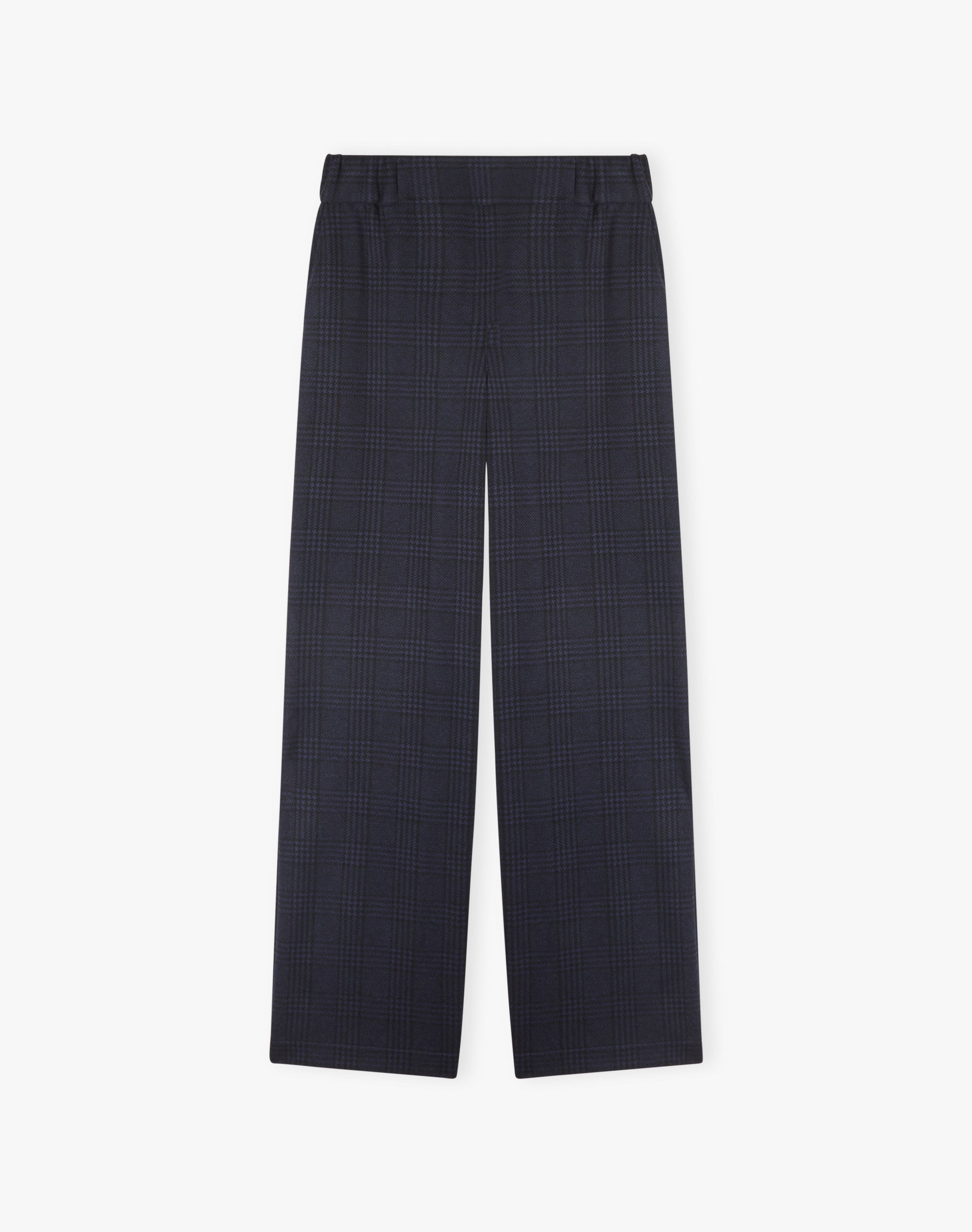 Textured Check Pull On Trousers