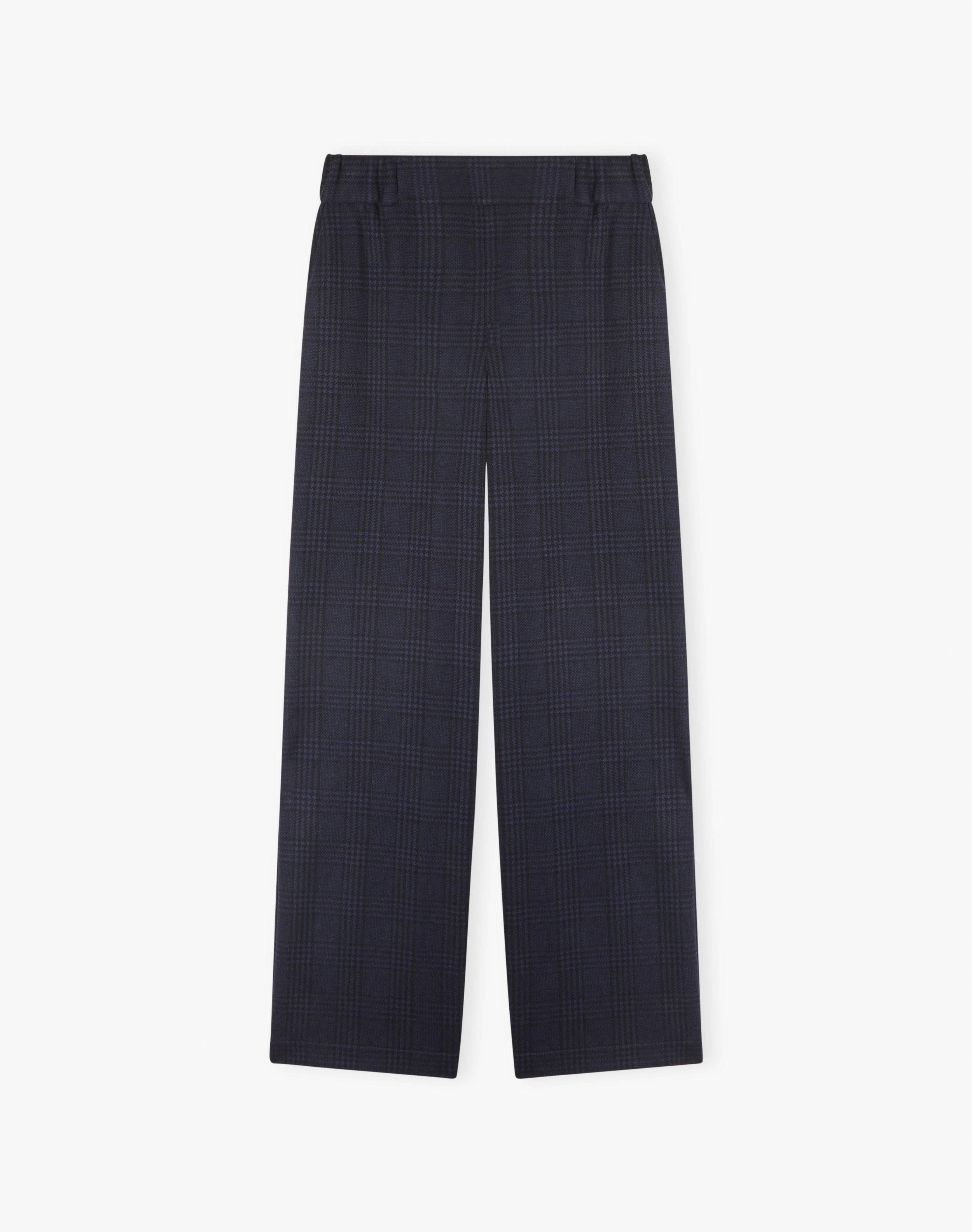 Textured Check Pull On Trousers