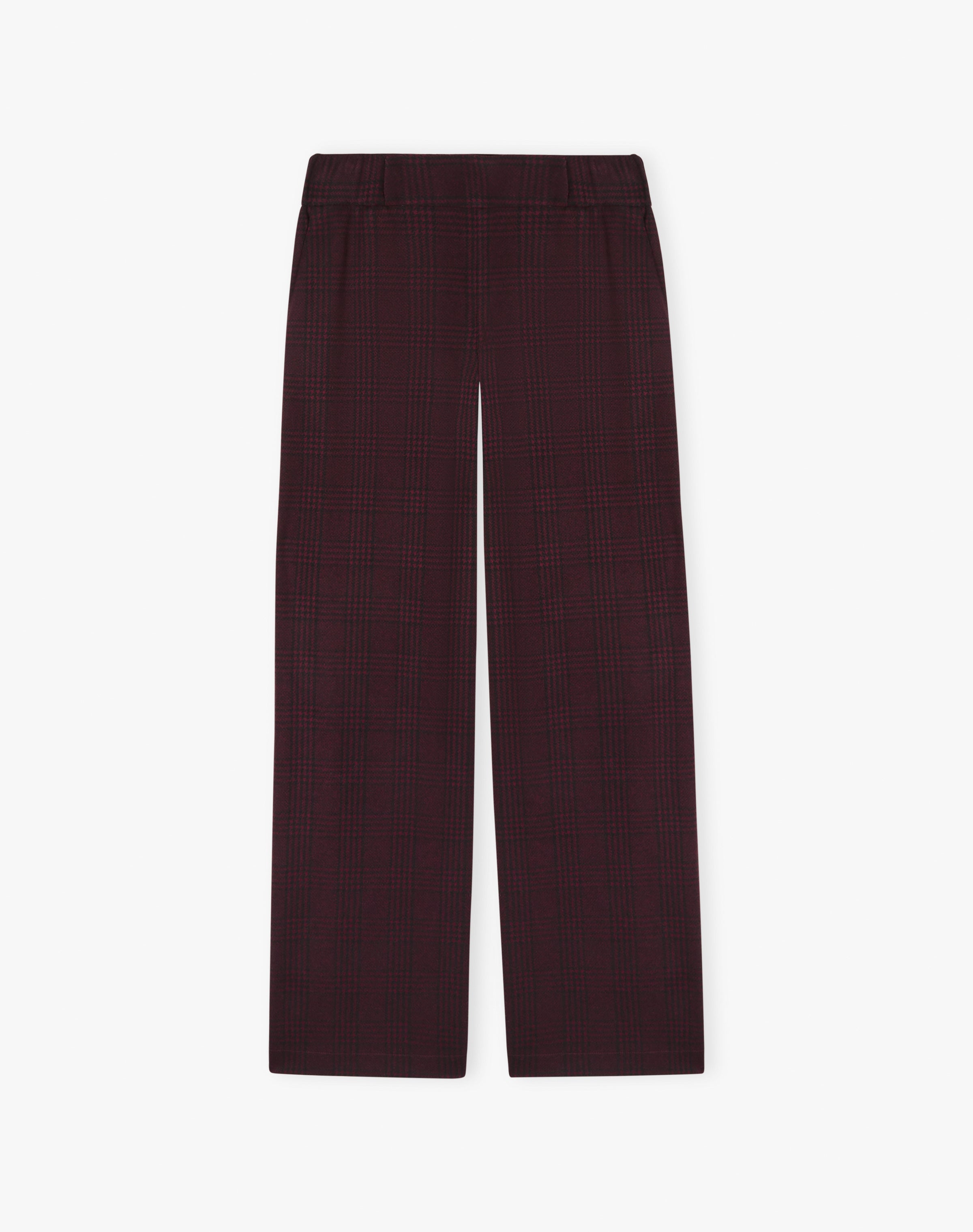 Textured Check Pull On Trousers